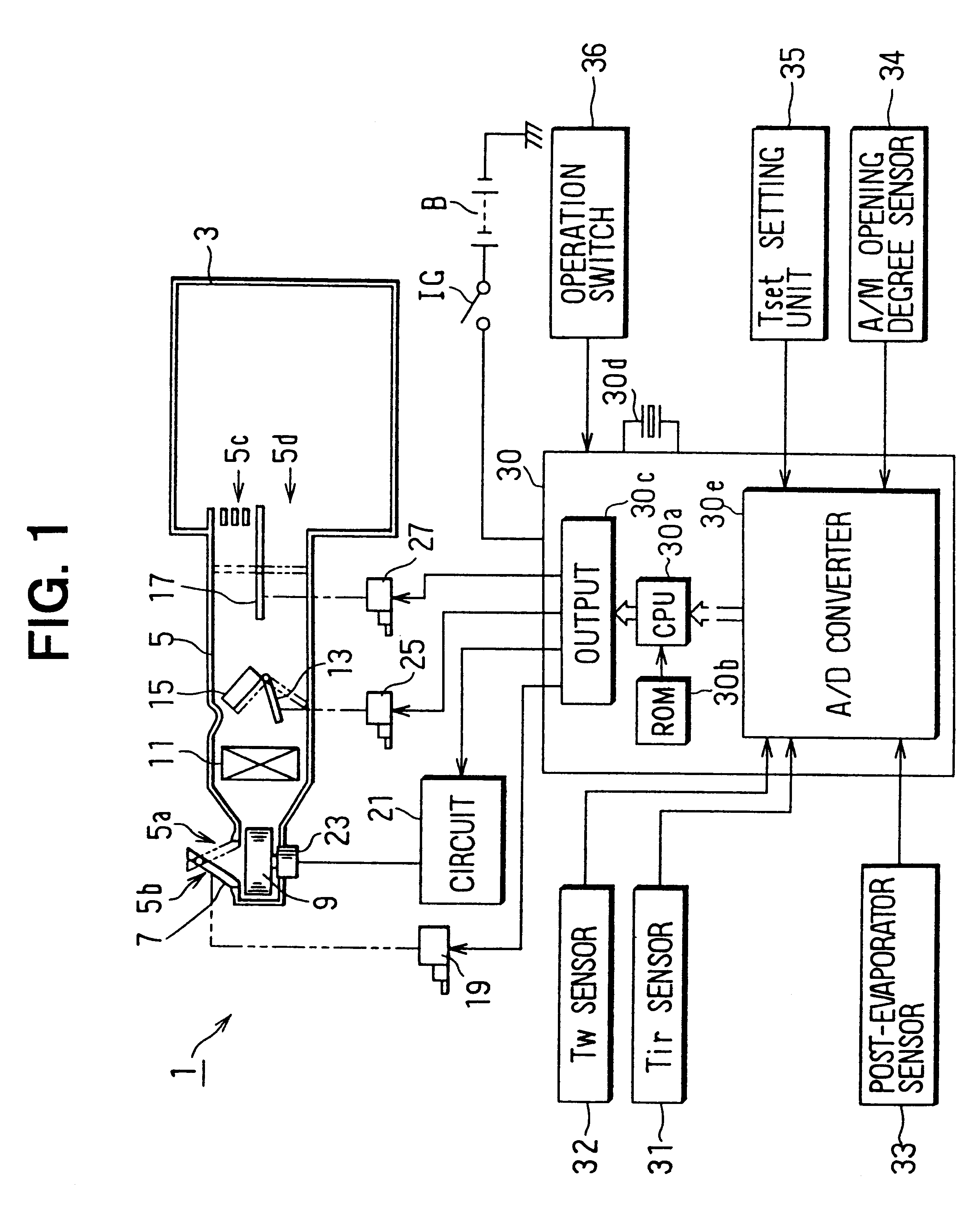 Vehicle air conditioner with non-contact temperature sensor