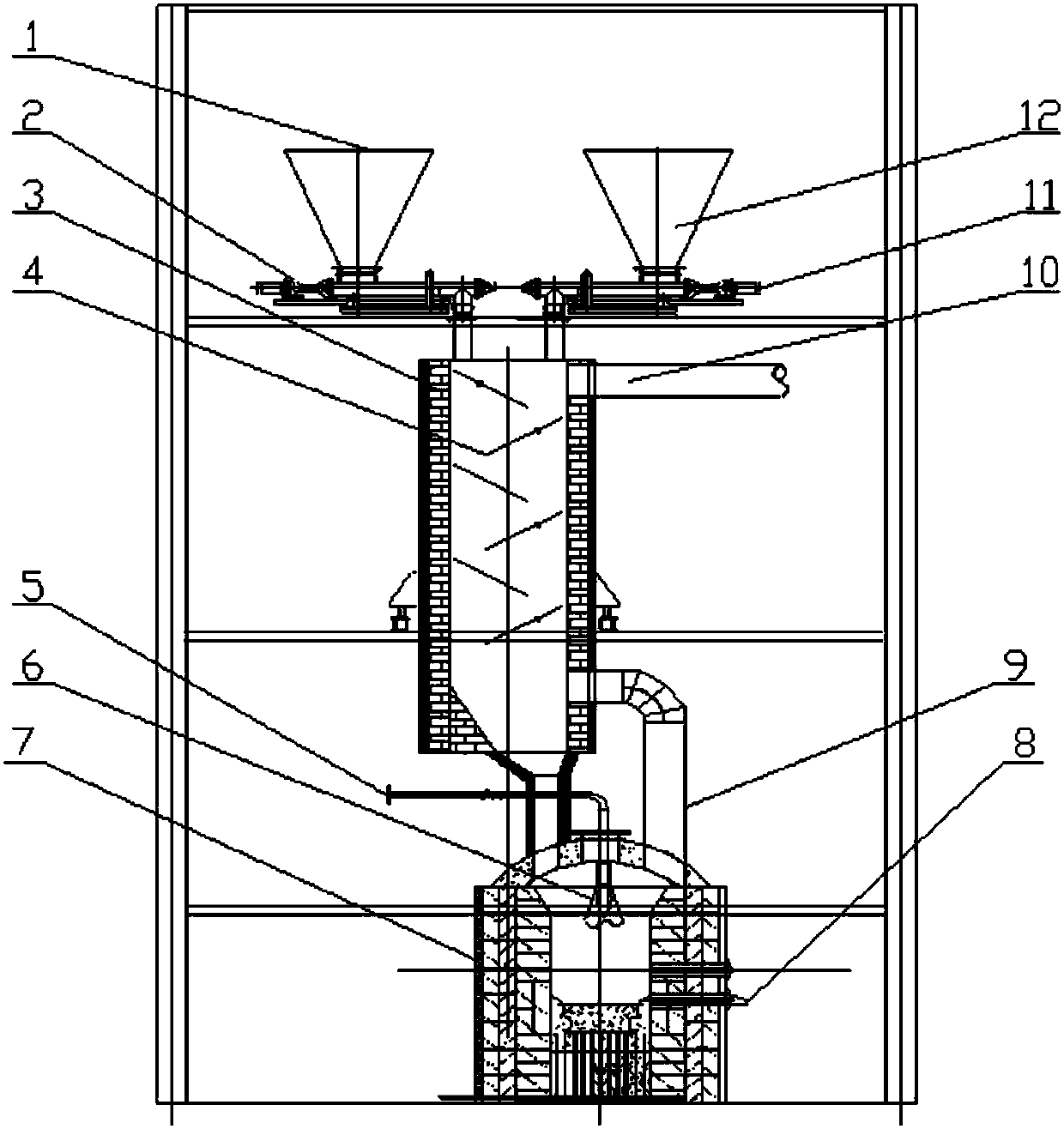 A production system and method for calcium carbide provided with an adjustable pyrolysis furnace