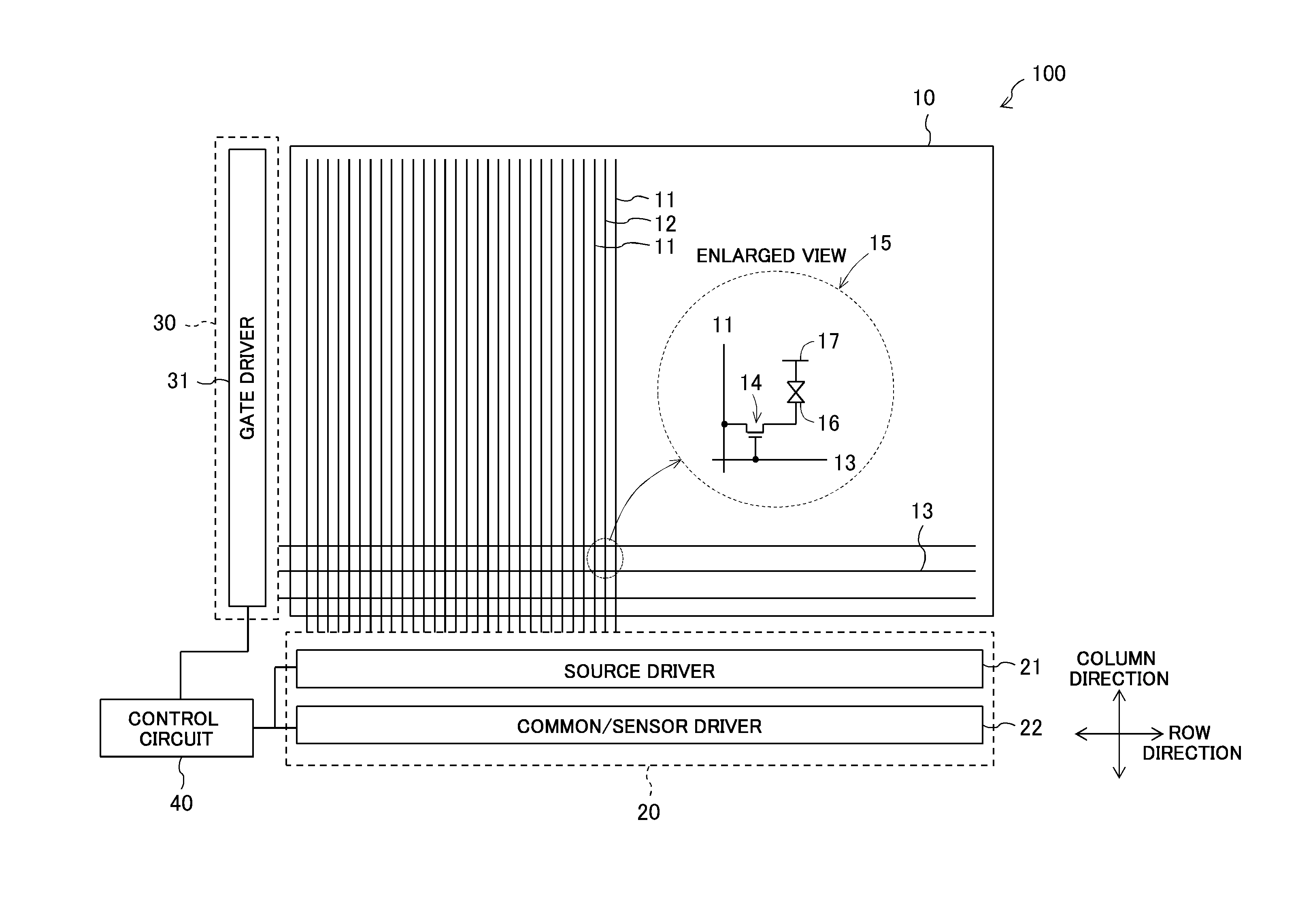 Display panel with touch detection function