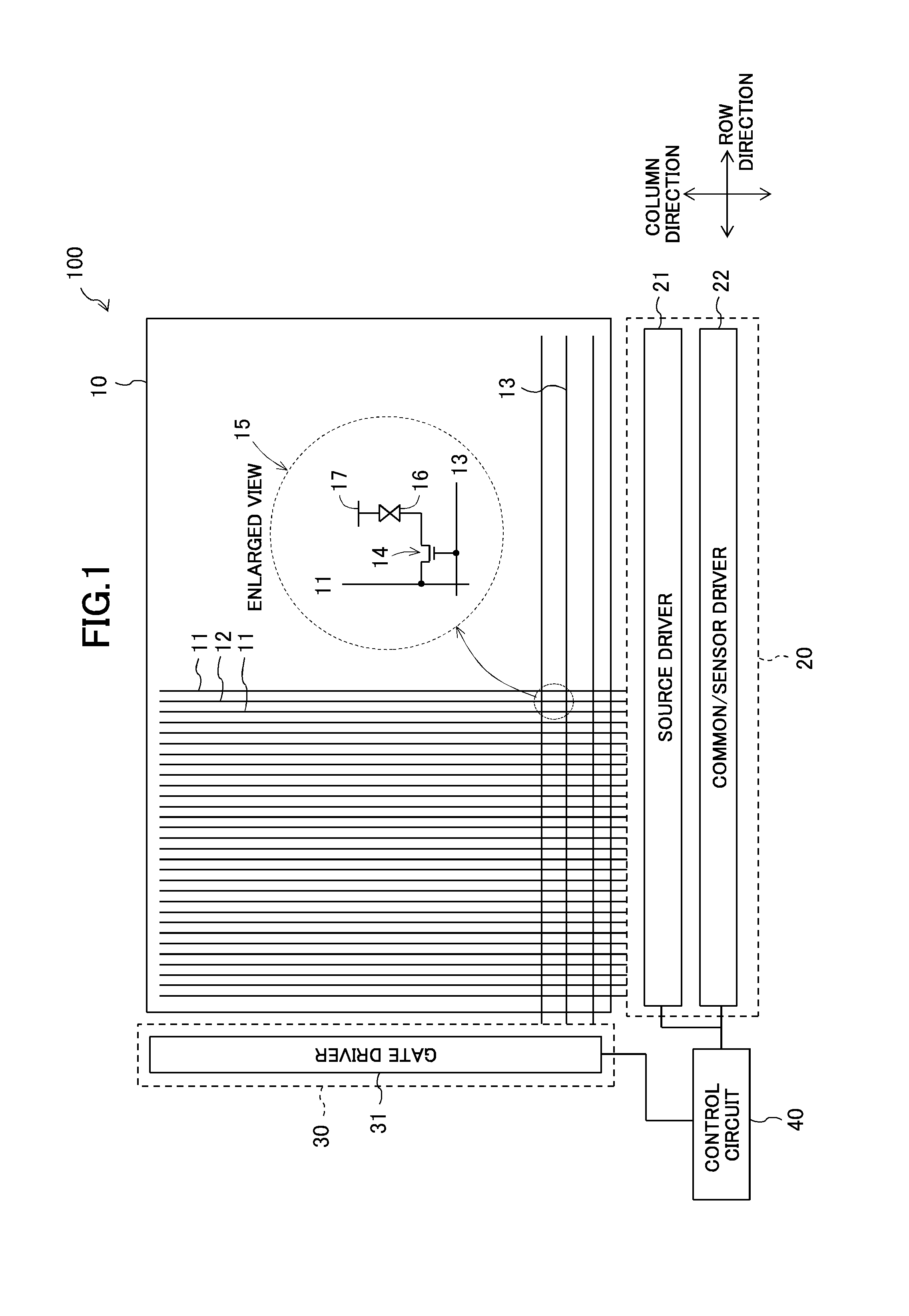 Display panel with touch detection function