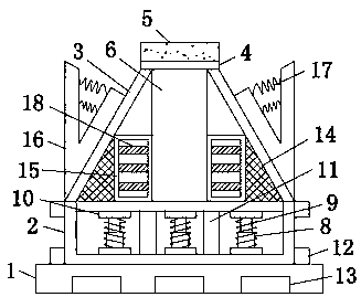 A dry-type transformer seismic support structure