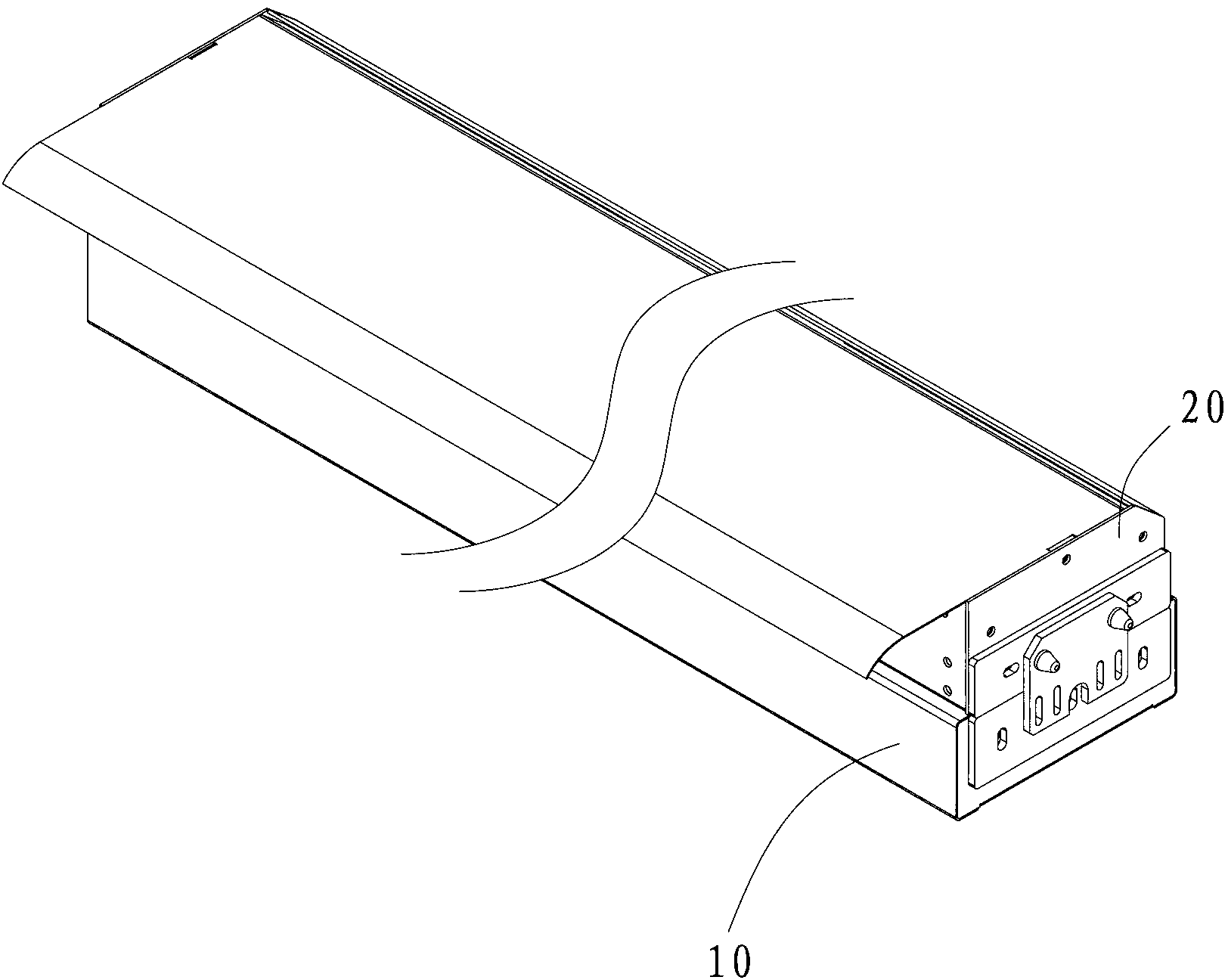 Single-side-blow air nozzle and drying oven with same