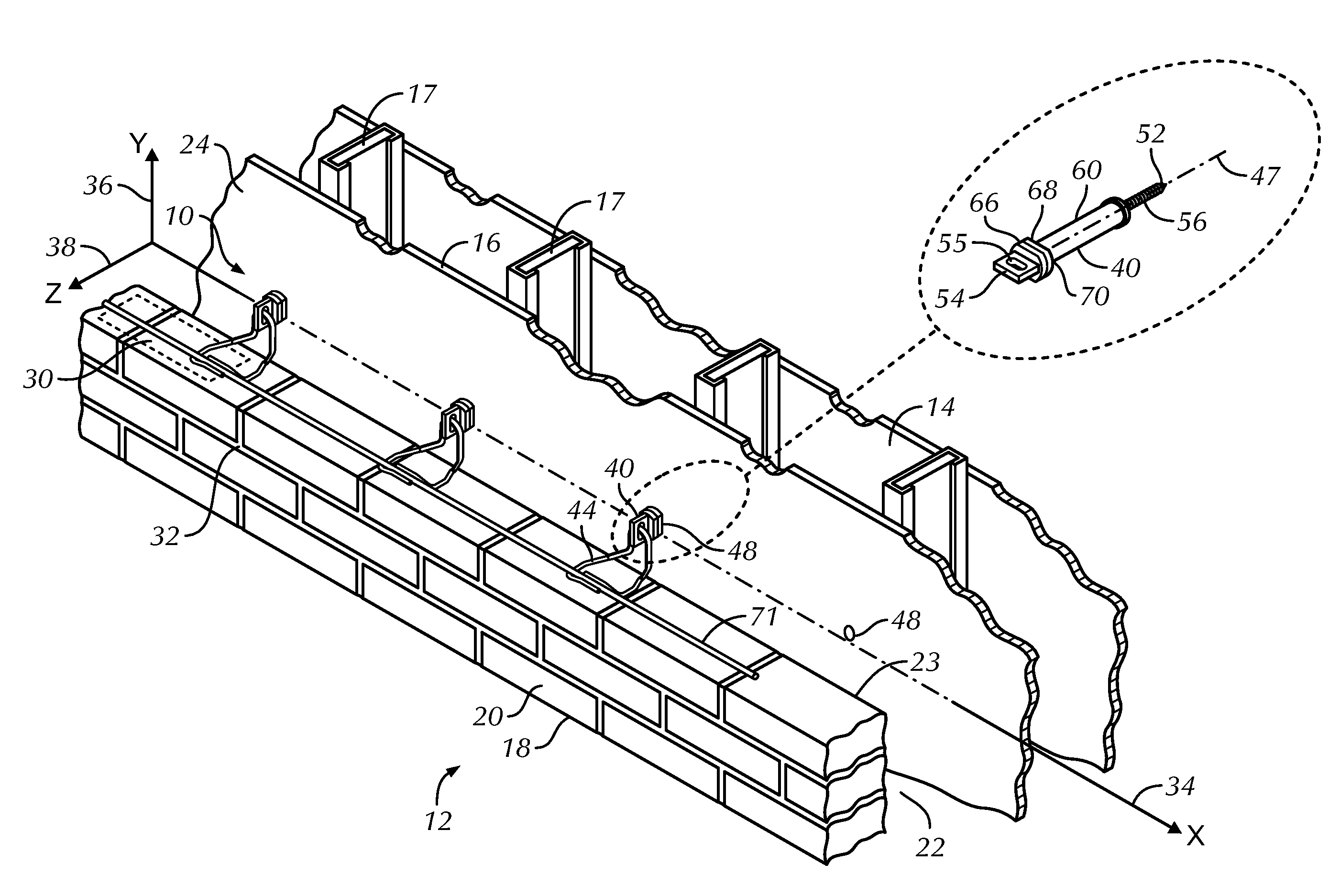 High-strength veneer tie and thermally isolated anchoring systems utilizing the same