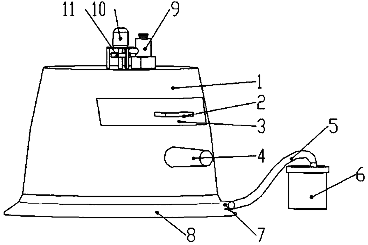 Water film adsorption solid-phase particle type dust-free grinder