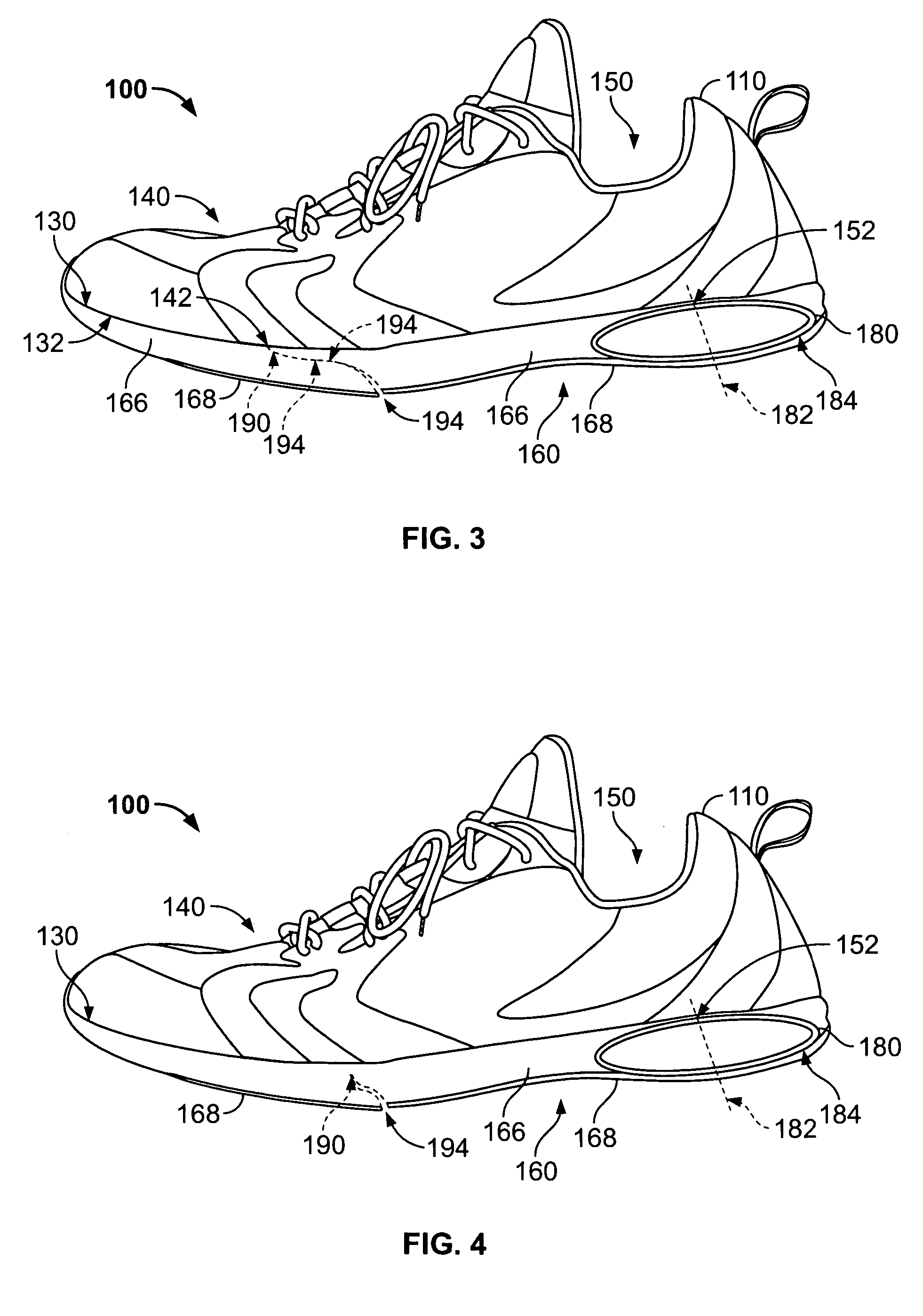 Shoe apparatus with improved efficiency