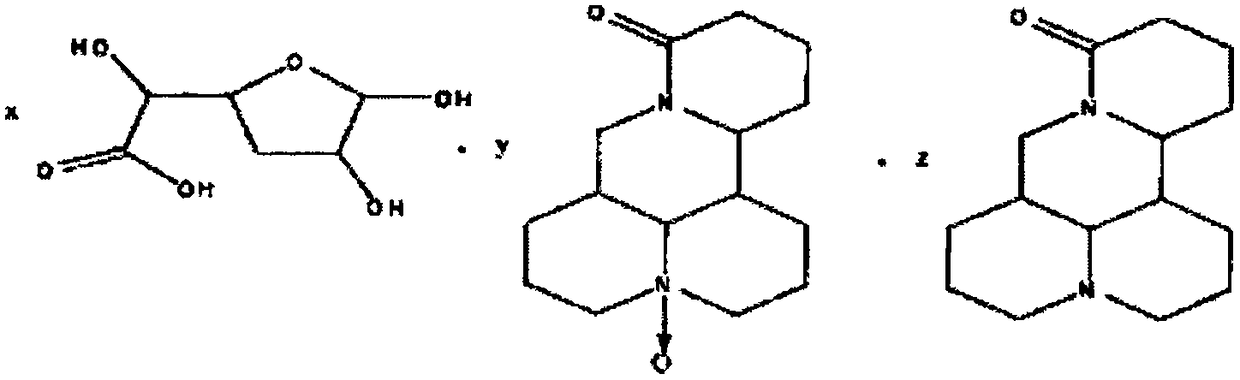 Preparation method and application of compound salt formed by glucuronic acid or glucurolactone and sophocarpidine and/or oxymatrine