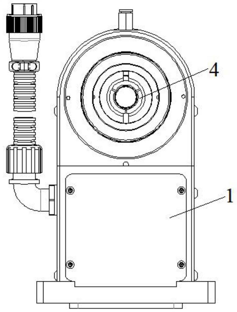 Rotary part pneumatic tensioning device with shaft positioning function