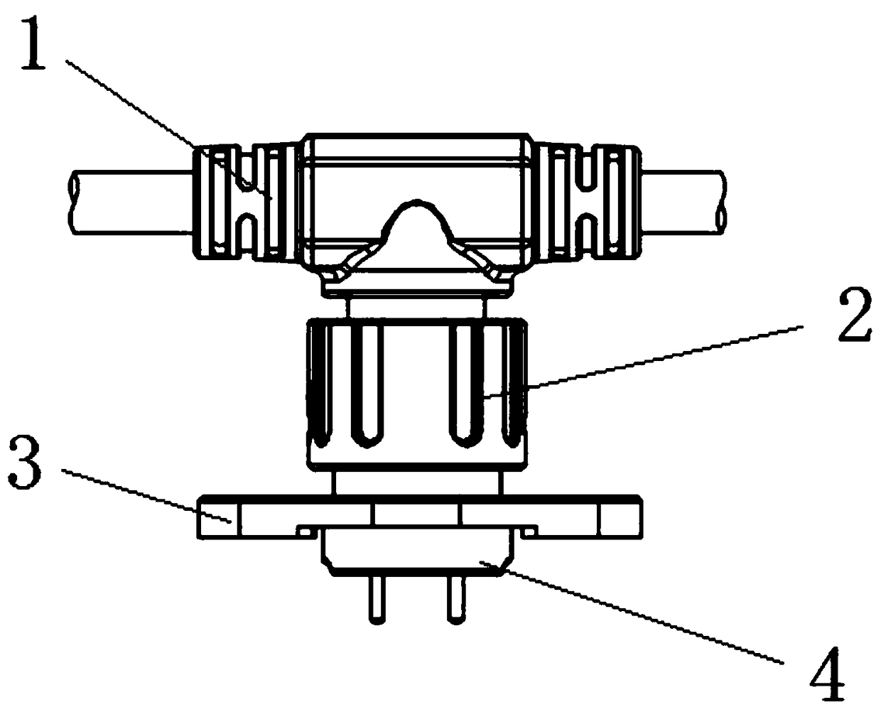 Self-locking connector and realizing method thereof