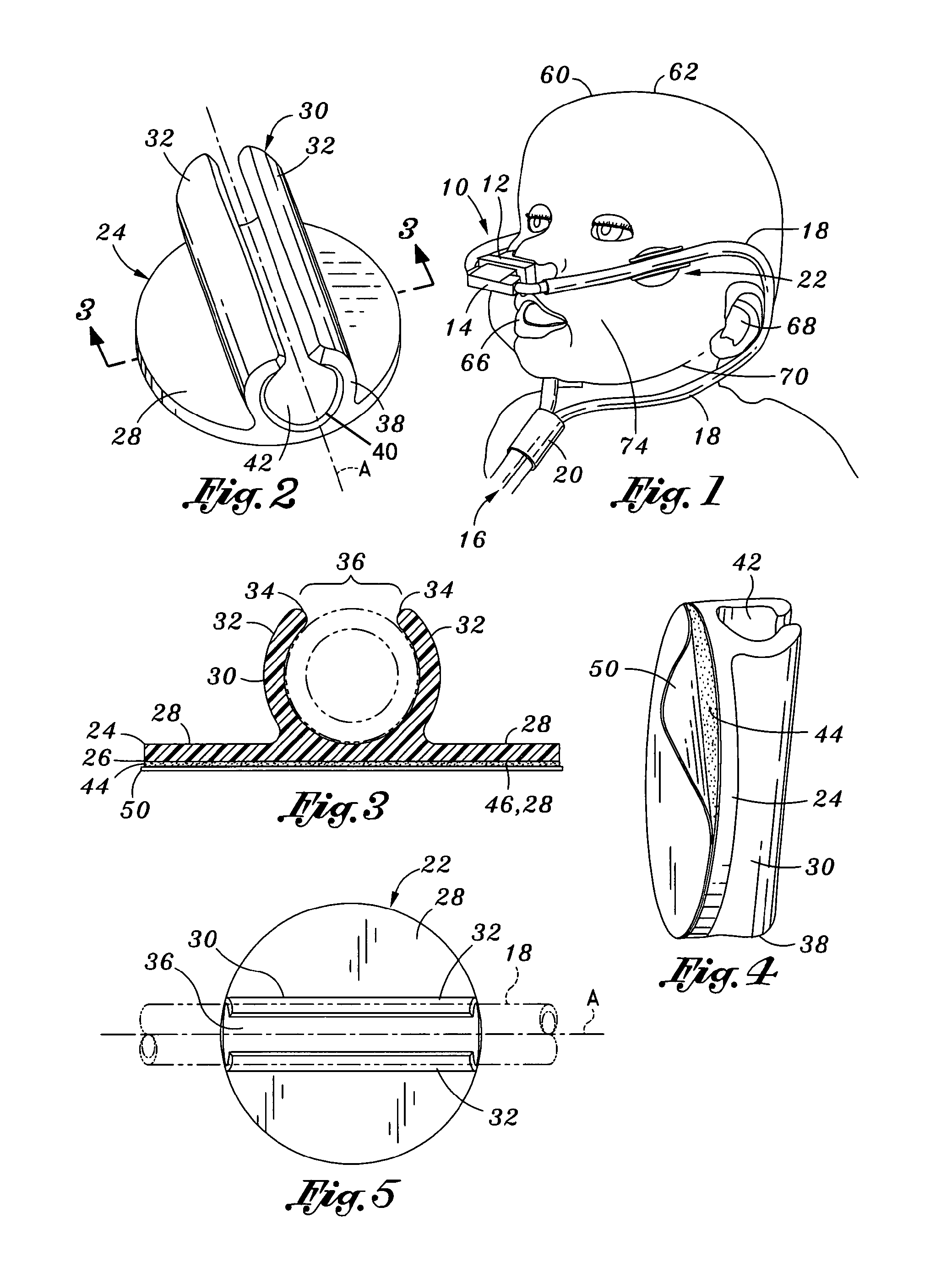 Retainer clip for securing breathing devices