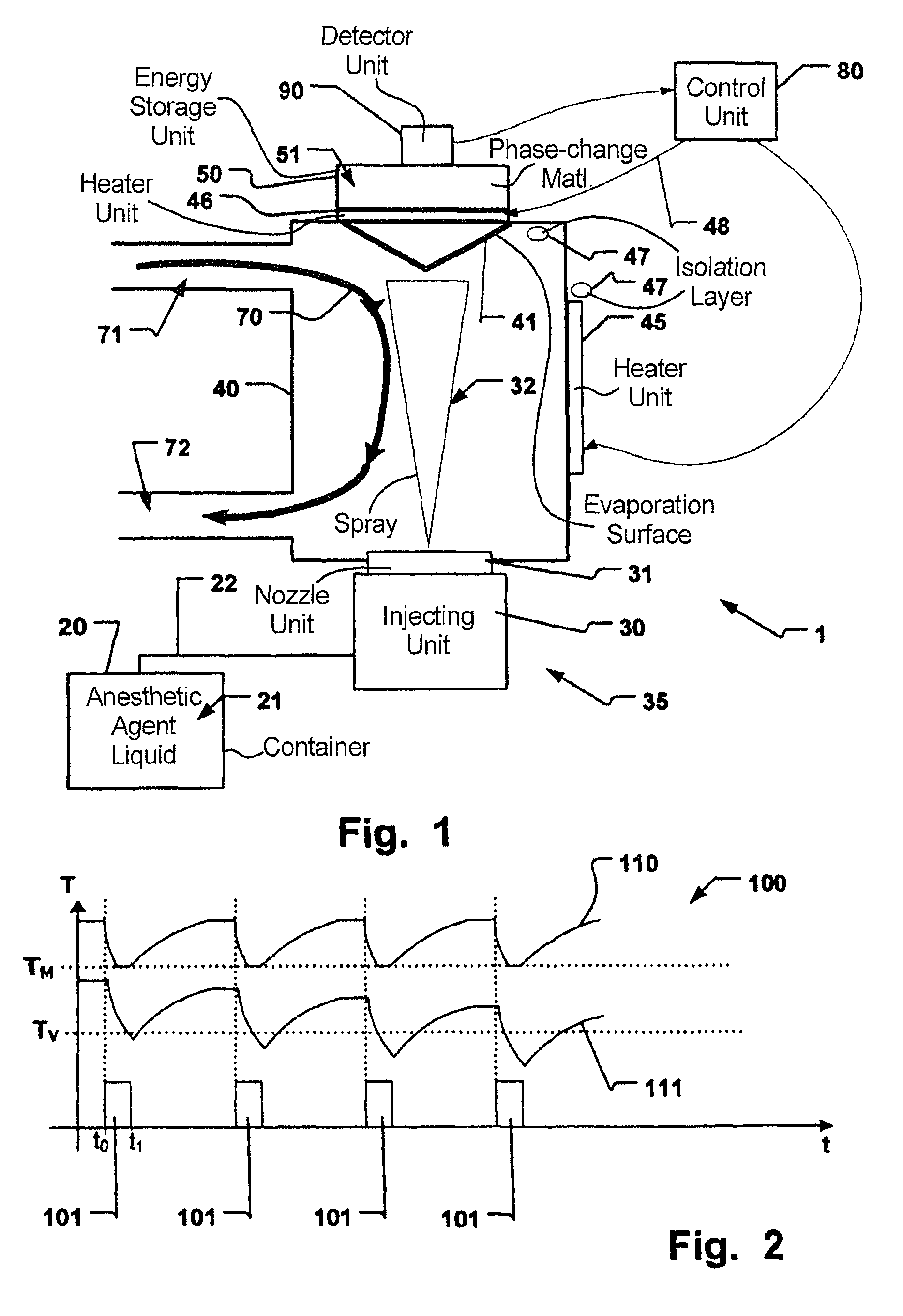 Anesthetic vaporizer for a breathing apparatus and method for operation thereof to vaporize a liquid anesthetic agent