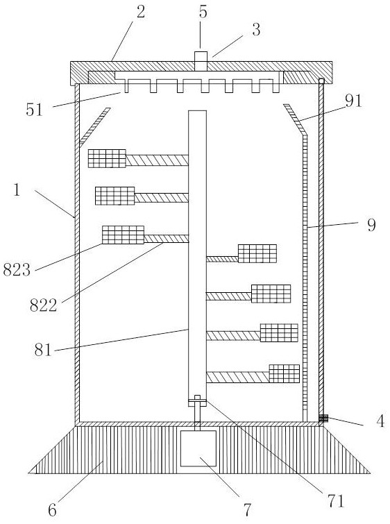 A disordered wind seed drying device
