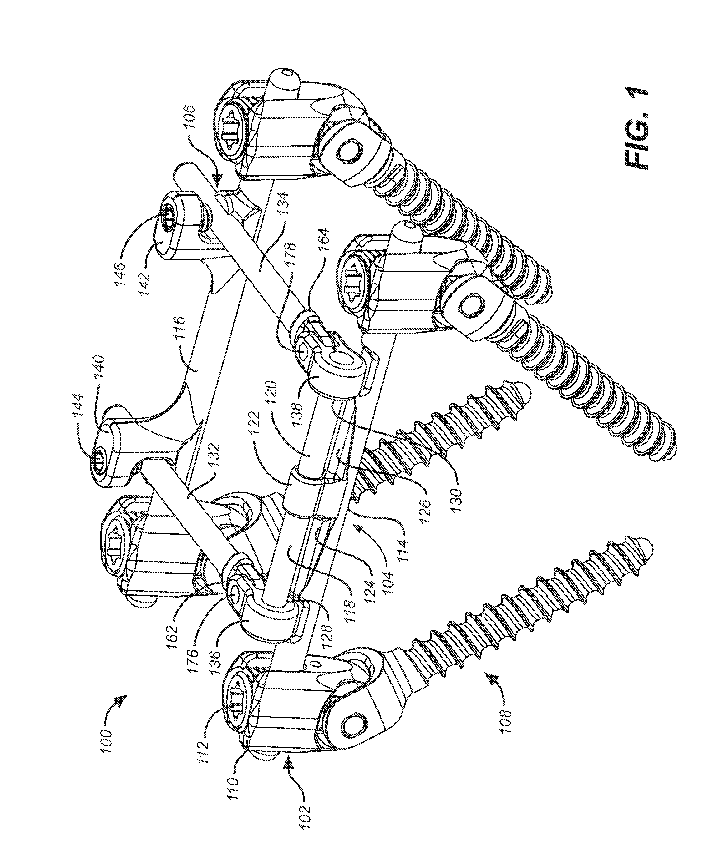 Rod capture mechanism for dynamic stabilization and motion preservation spinal implantation system and method