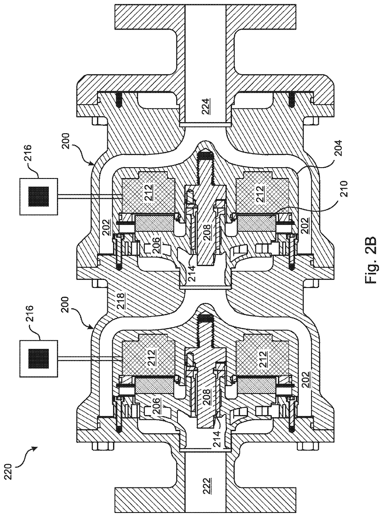 Compact, modular, pump or turbine with integral modular motor or generator and coaxial fluid flow