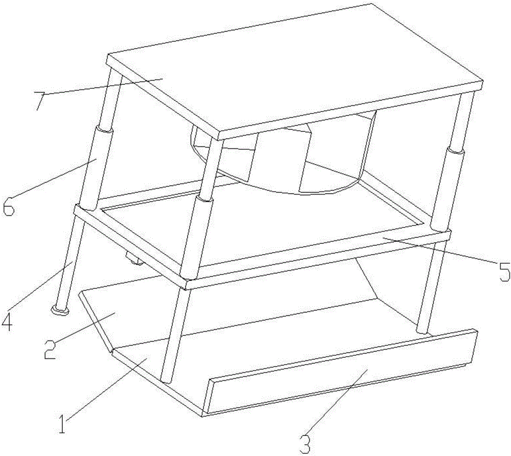 Placing frame for shoes