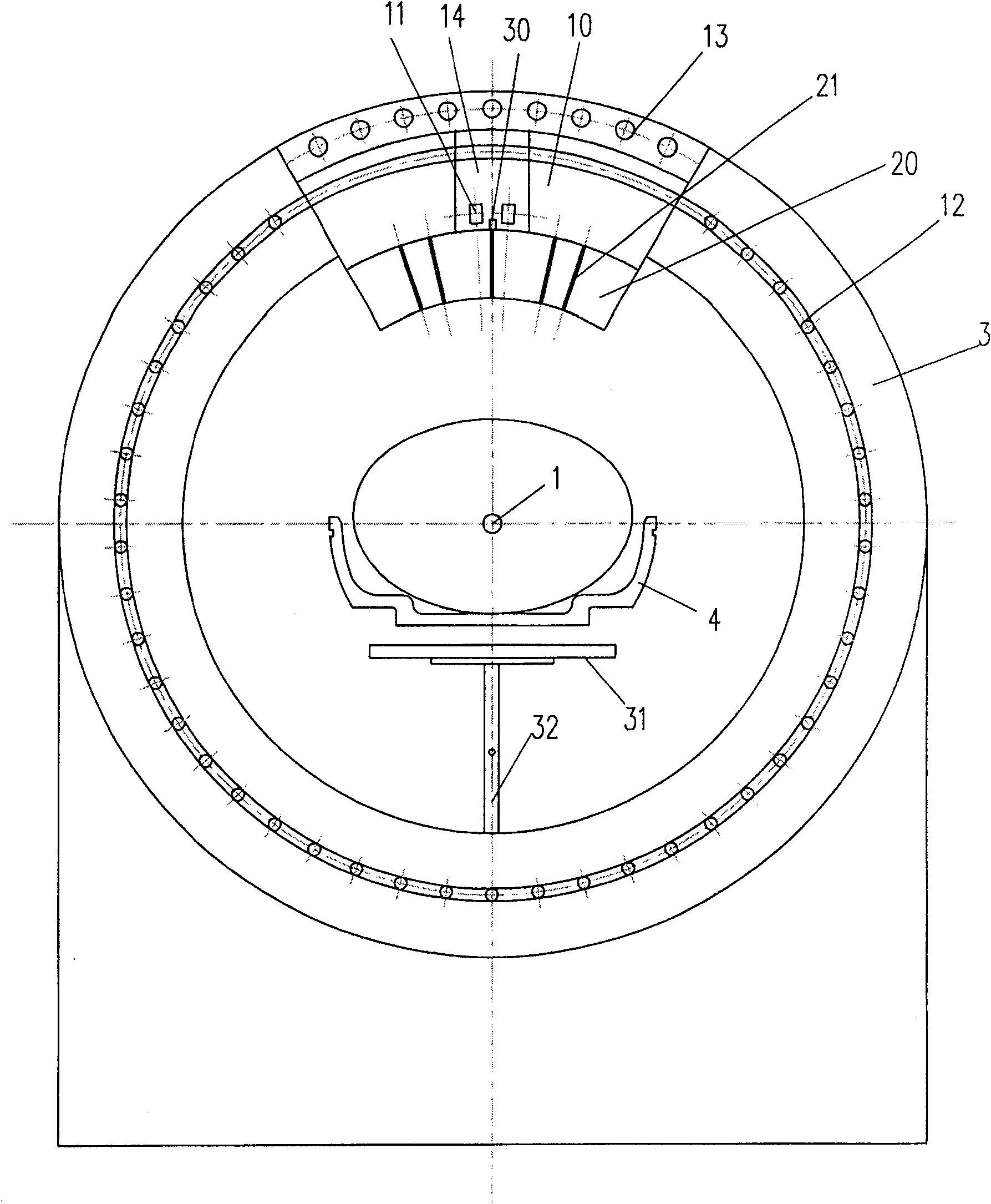 Radiation therapeutical irradiation device