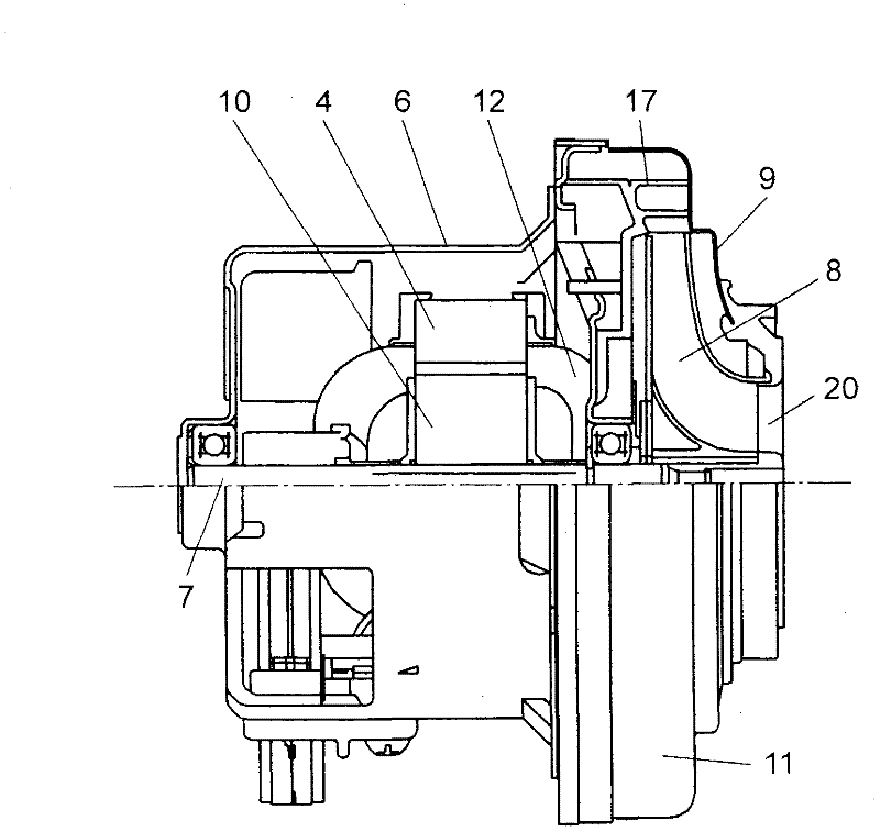 Rotating motor, electric pressure fan and device