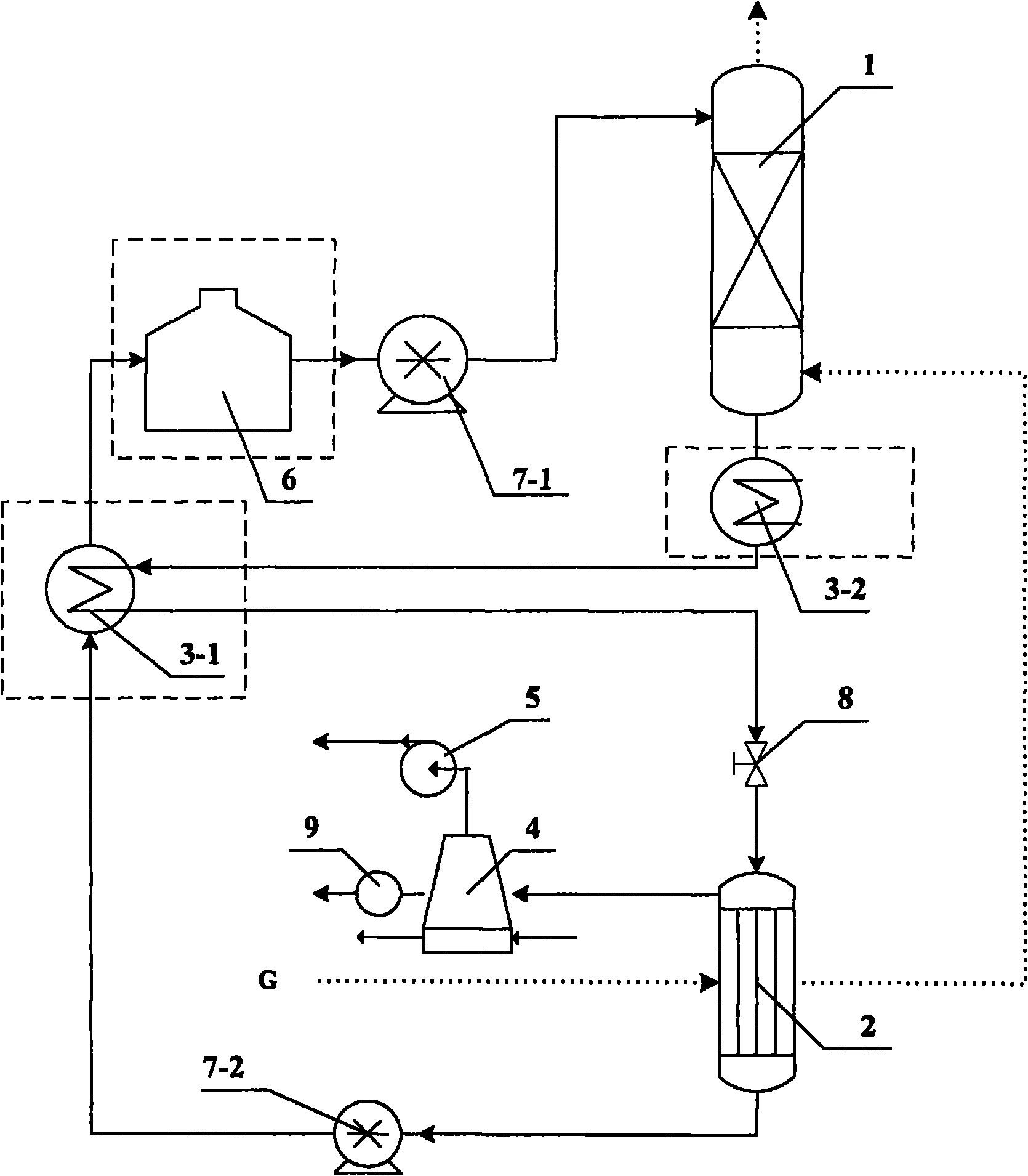 Method for simultaneously recovering water and latent heat in high-humidity flue gas and heat pump device