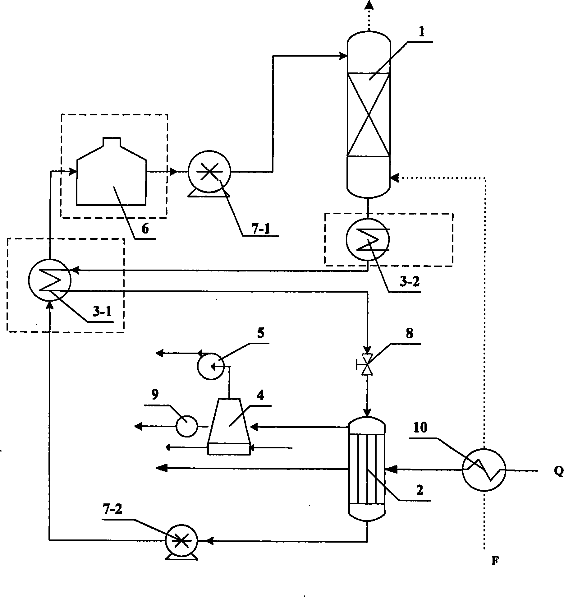 Method for simultaneously recovering water and latent heat in high-humidity flue gas and heat pump device
