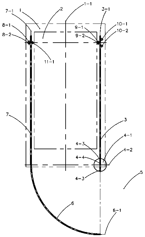 Forward leading and rotating mechanical transmission device with rigid driving on both sides