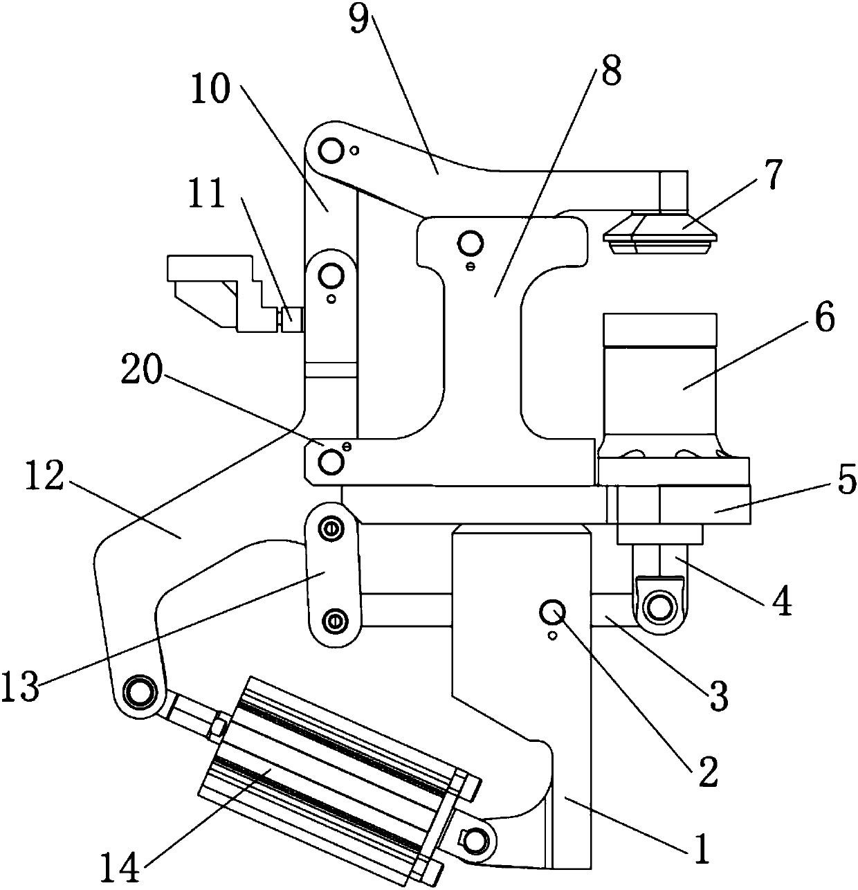 Multi-connecting-rod pressing device