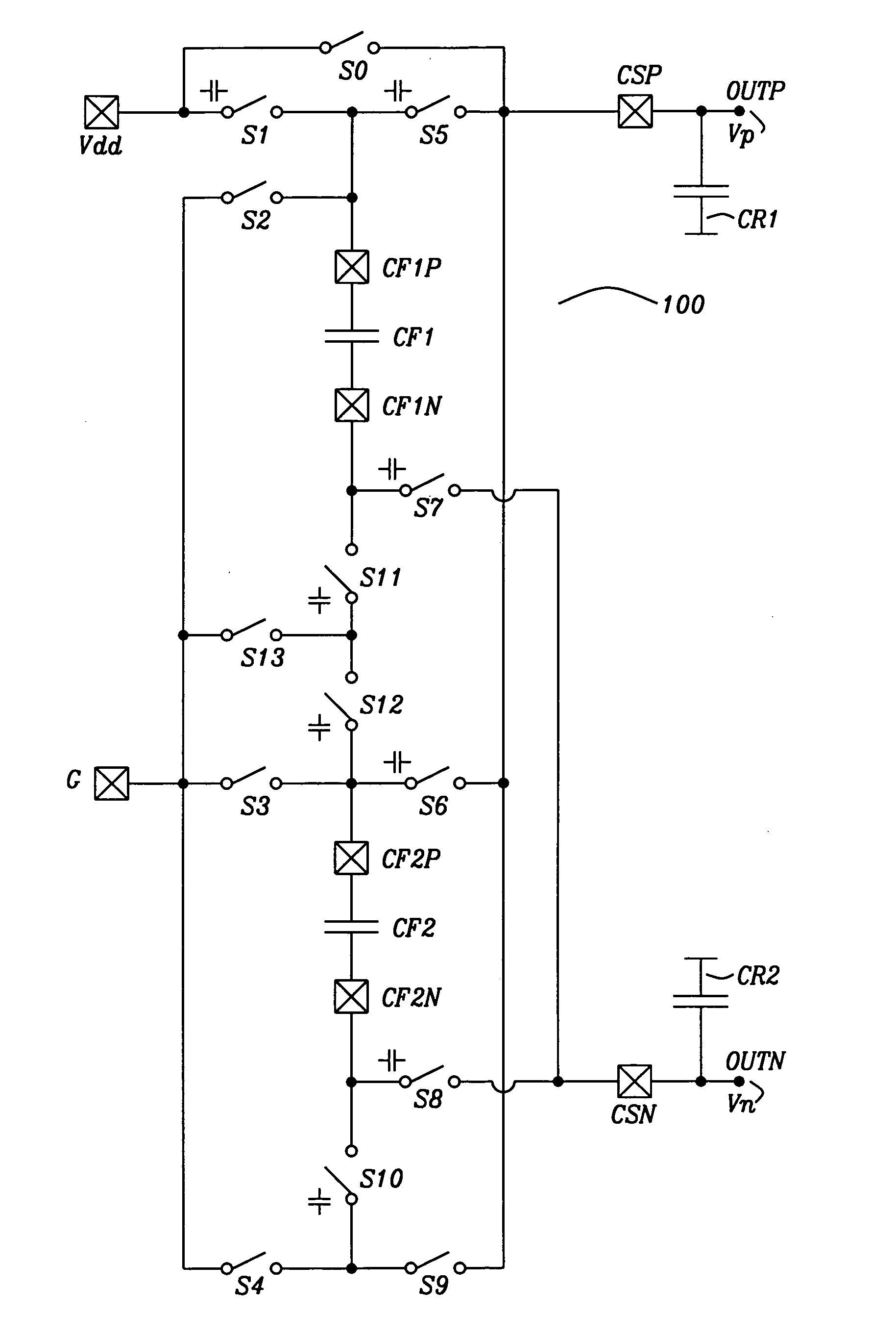 Reduced capacitor charge-pump
