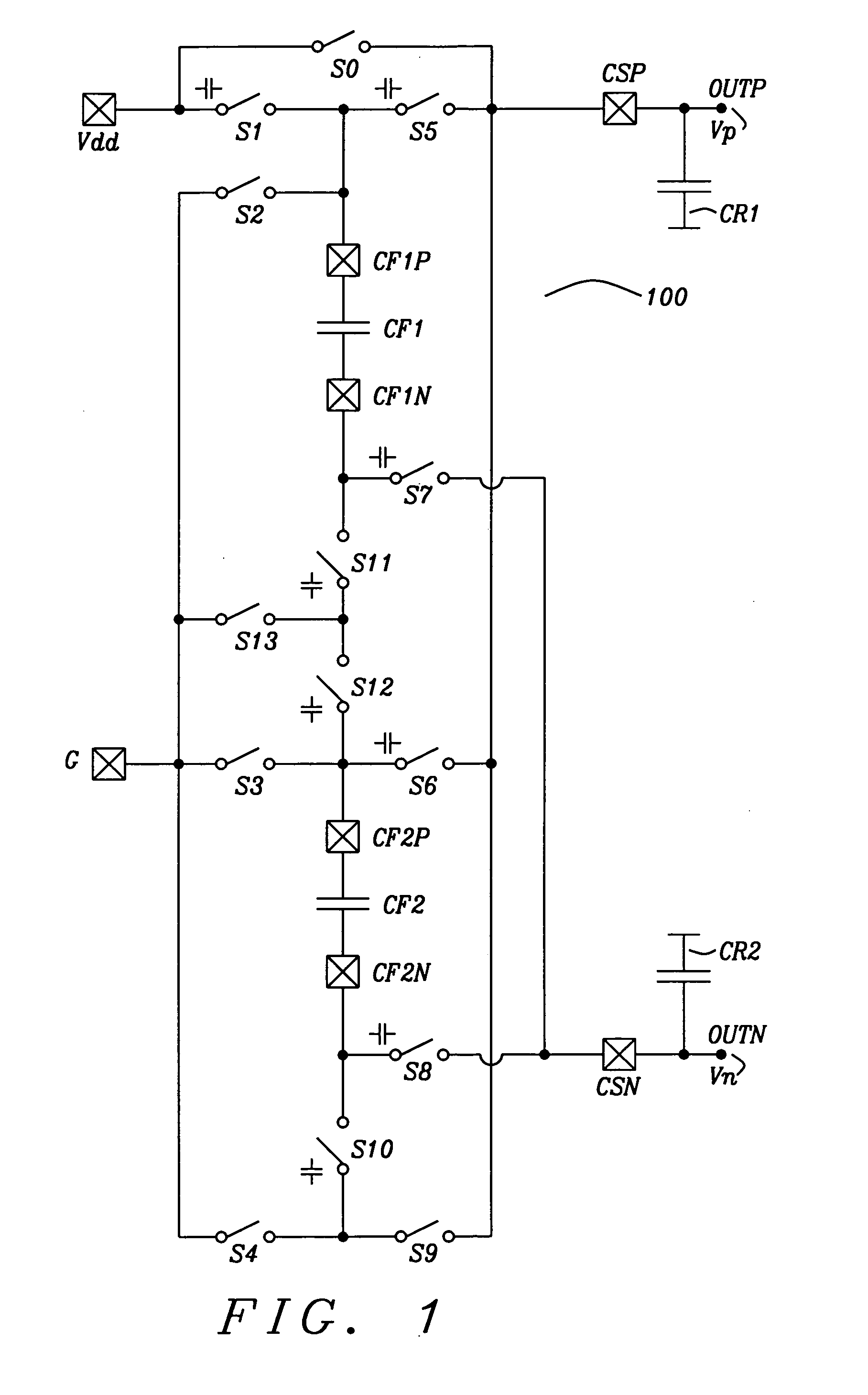 Reduced capacitor charge-pump