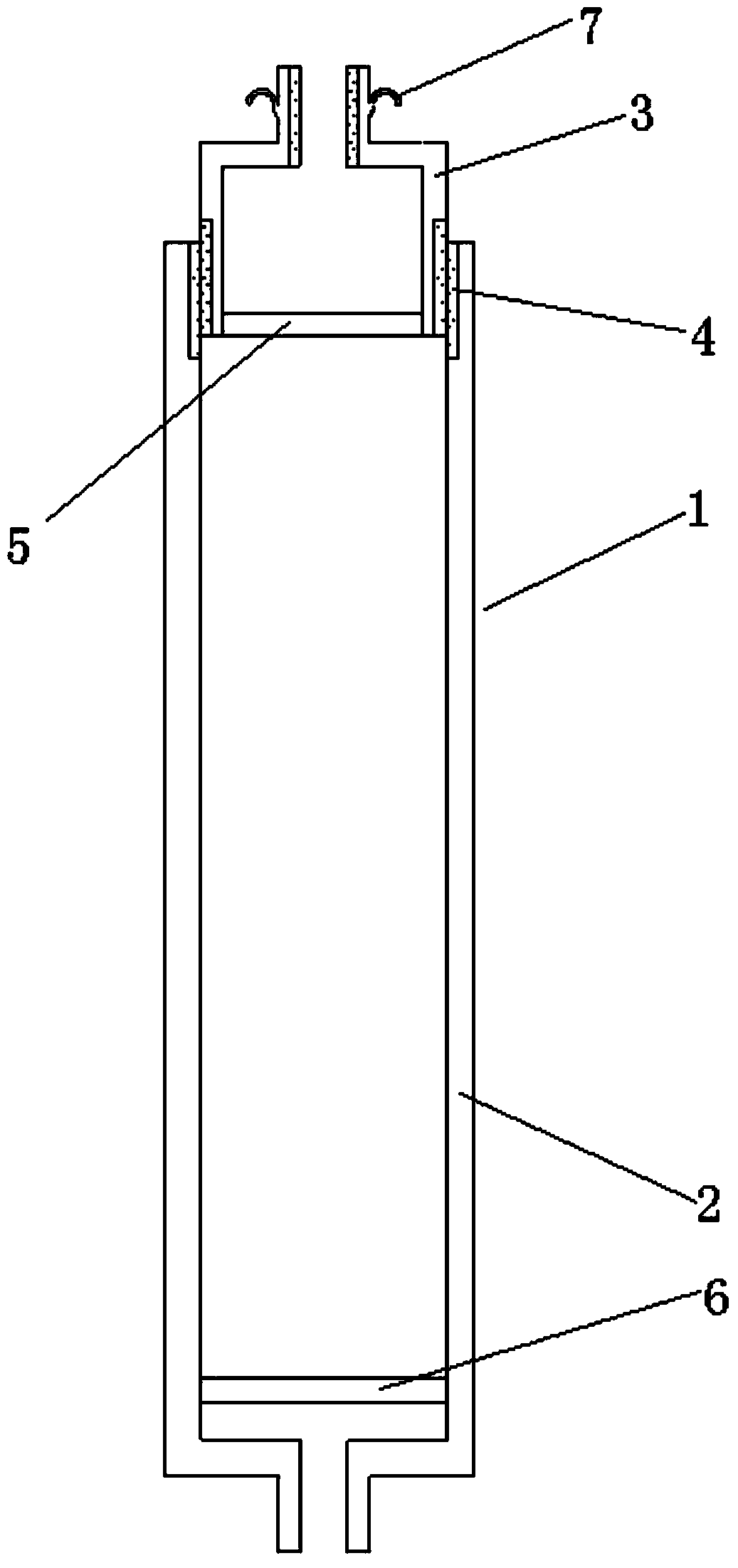 Separated anti-scour glass chromatographic column