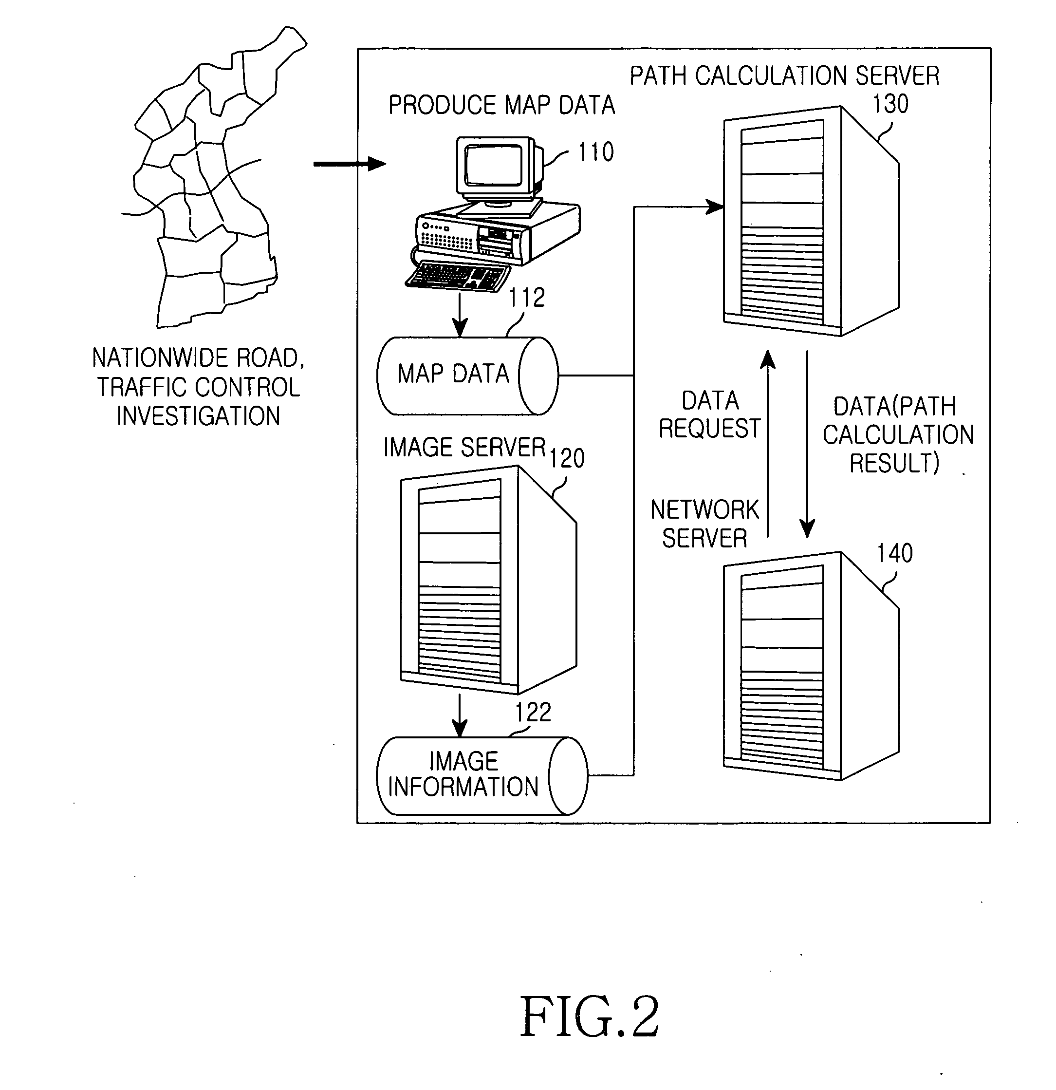 Apparatus and method for downloading and displaying images relating to global positioning information in a navigation system