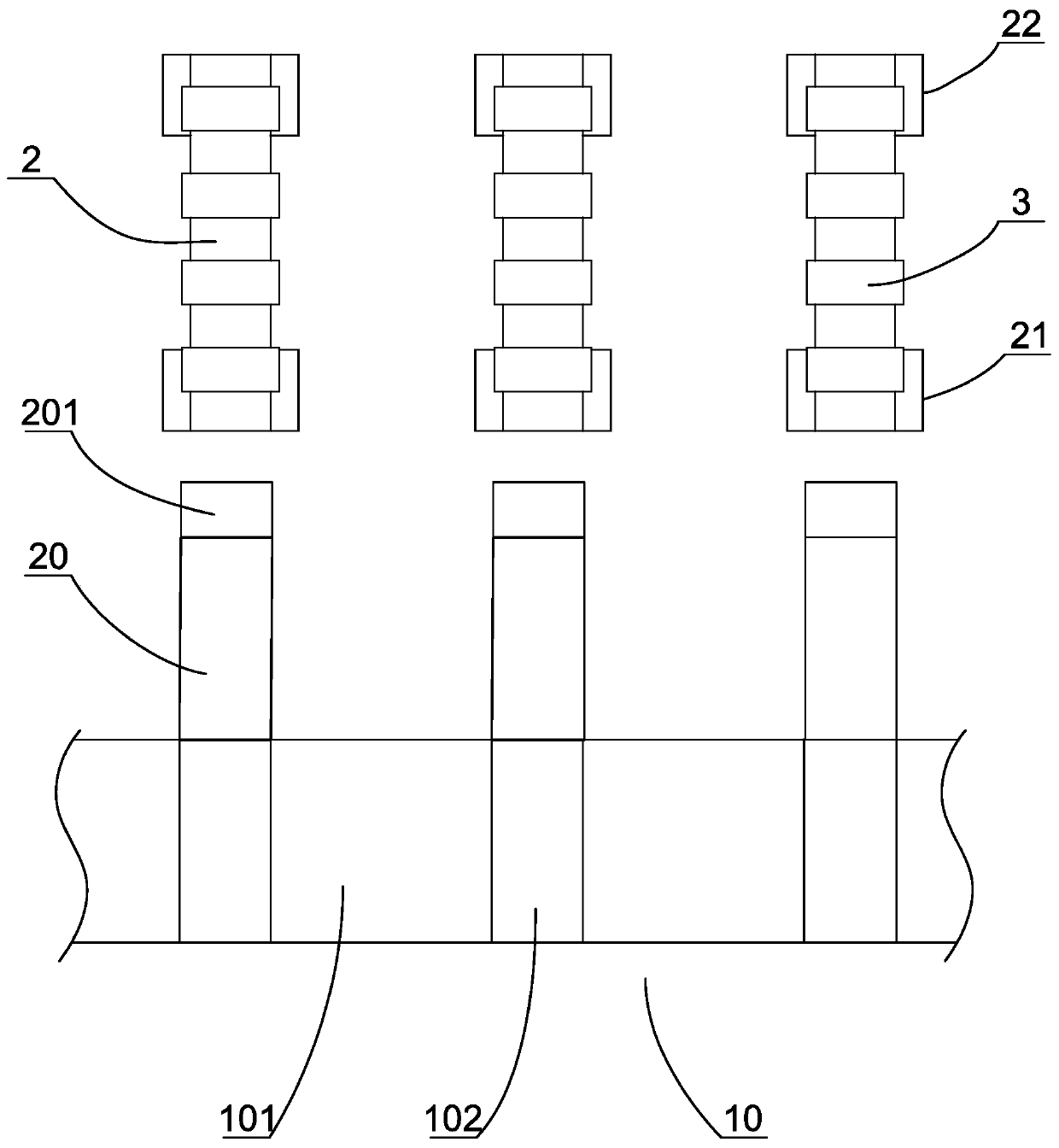 A three-dimensional cross logistics express intelligent distribution system