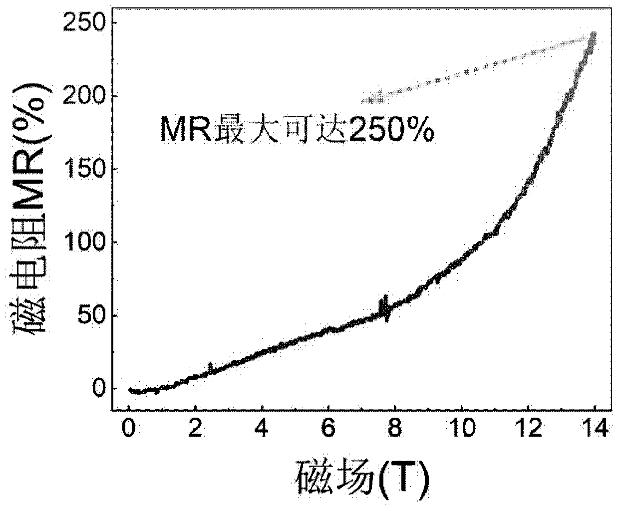 Homojunction magnetoresistive device of magnetic two-dimensional semiconductor and preparation method and application thereof