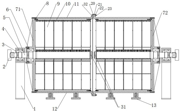 A large scroll spring energy storage device