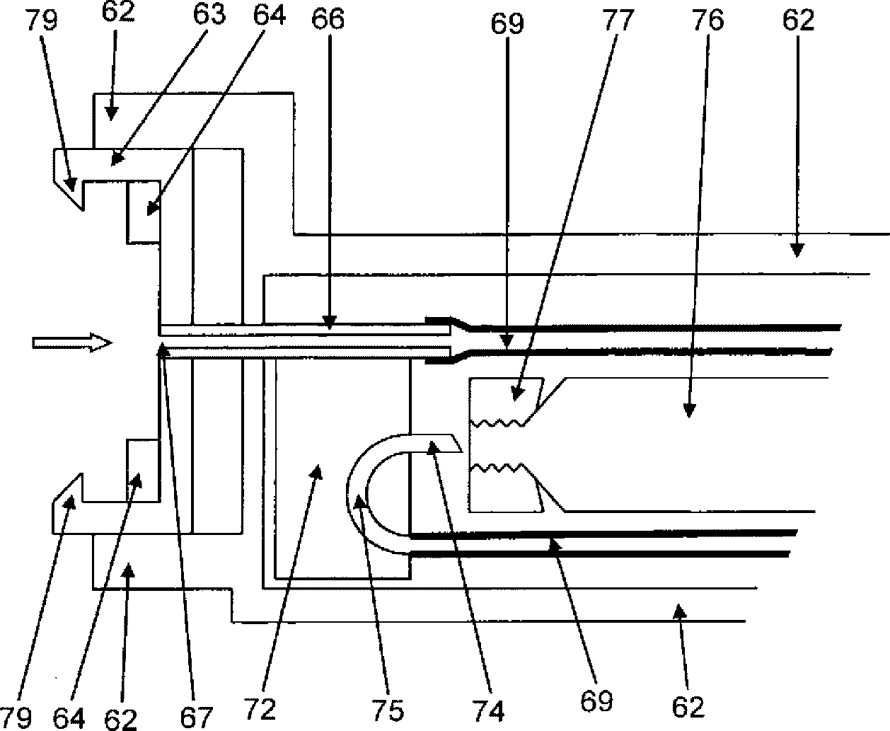 Discharge device for bone cement