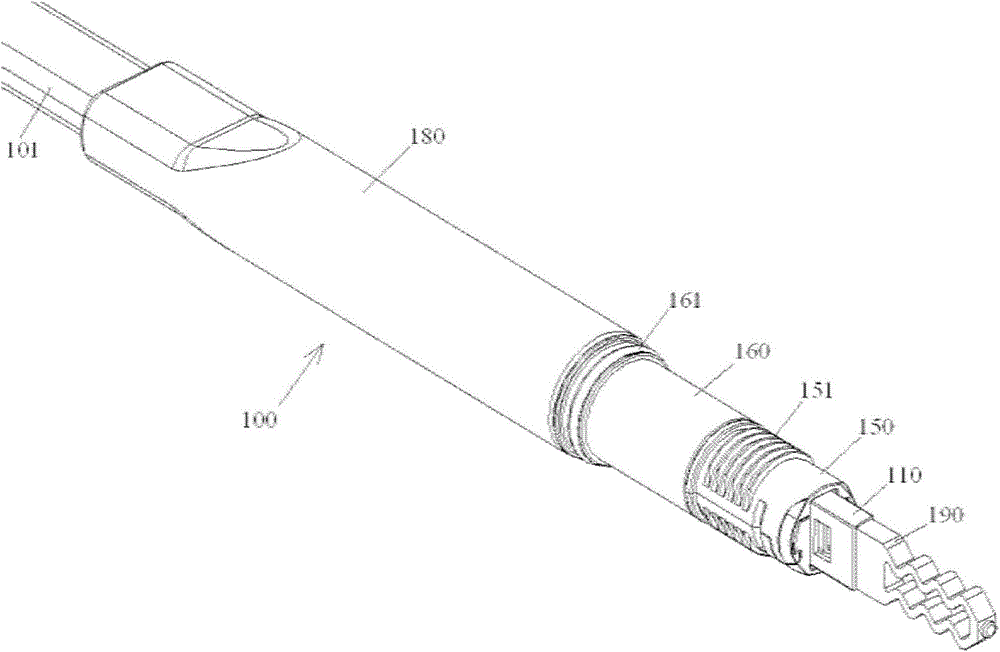 Inserting core component, optical fiber connector and assembling method thereof and traction component