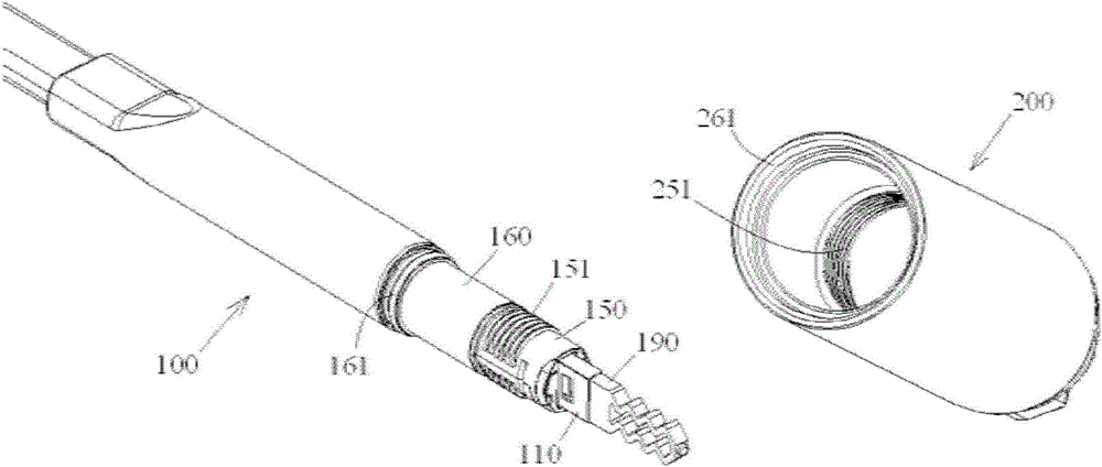 Inserting core component, optical fiber connector and assembling method thereof and traction component