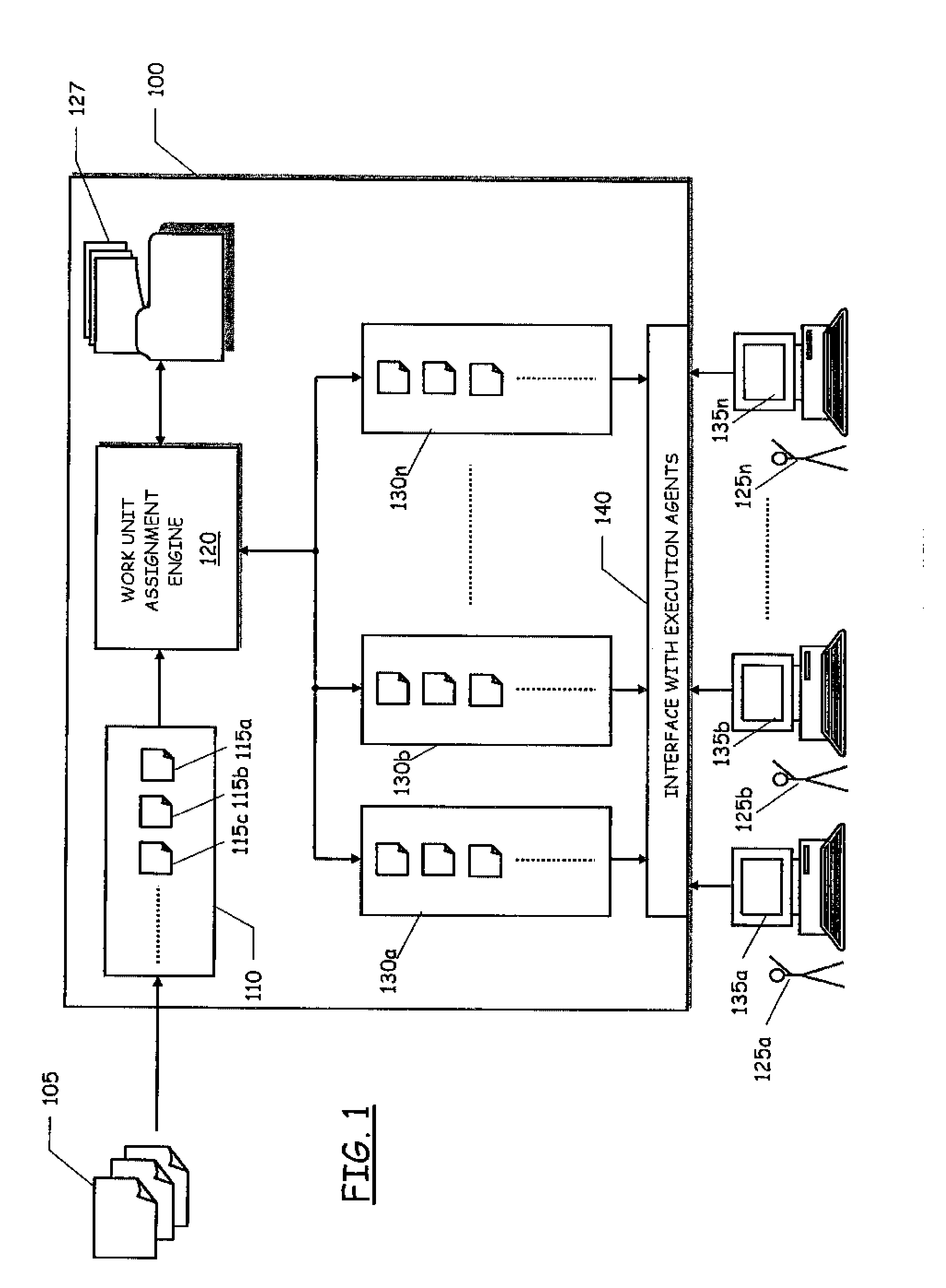 Method and system for automatic assignment of work units to agents