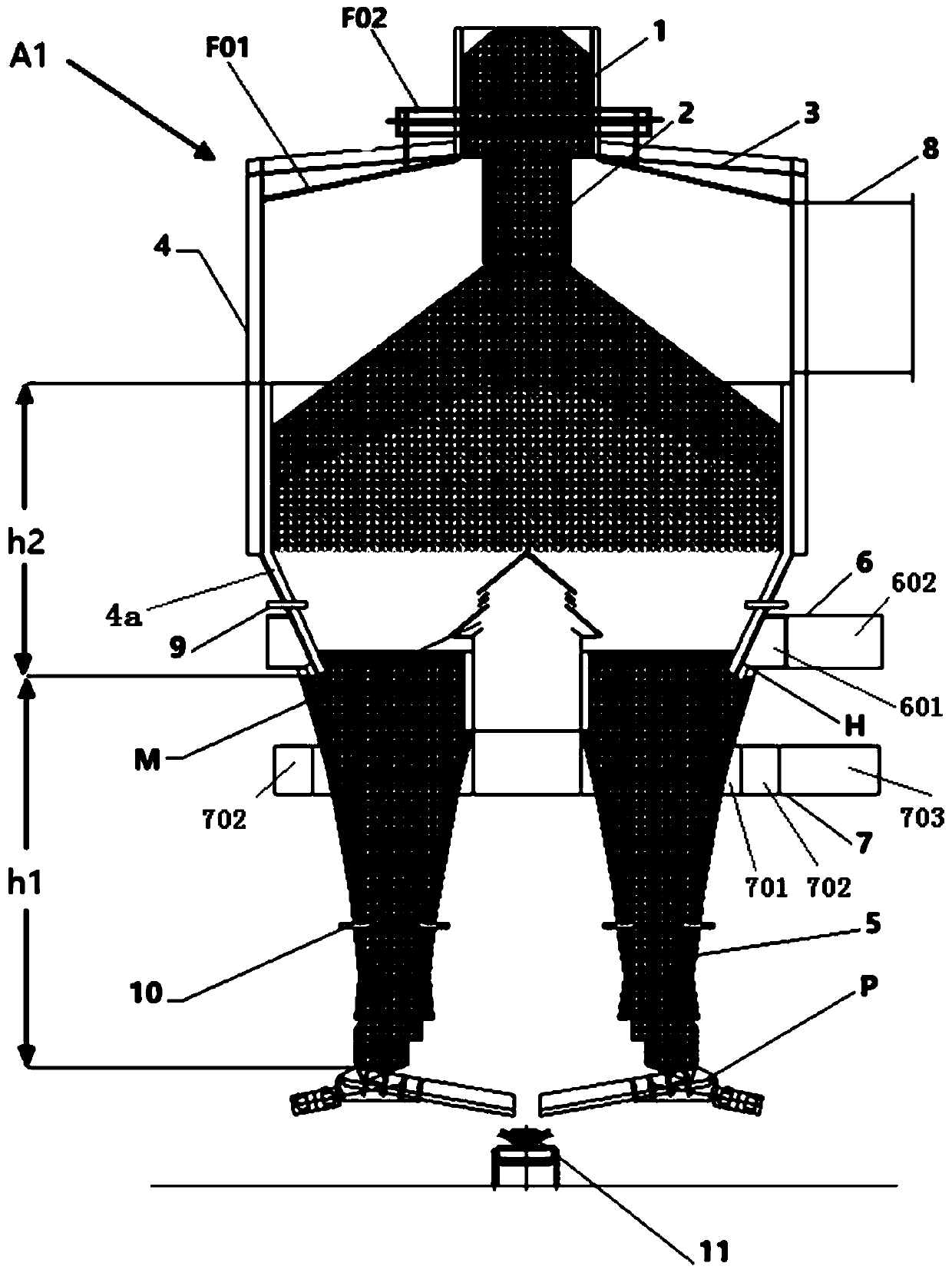 Sinter cooler with radiant heat recovery and cooling method