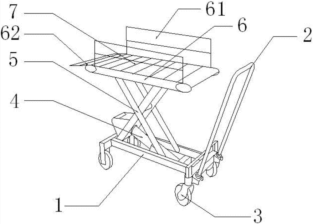 Trolley with lifting and conveying functions