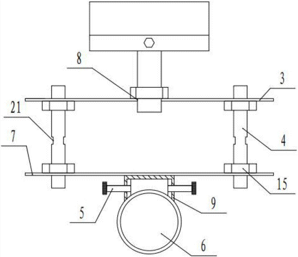 Vertical dual adjustment device of mining laser orientation instrument