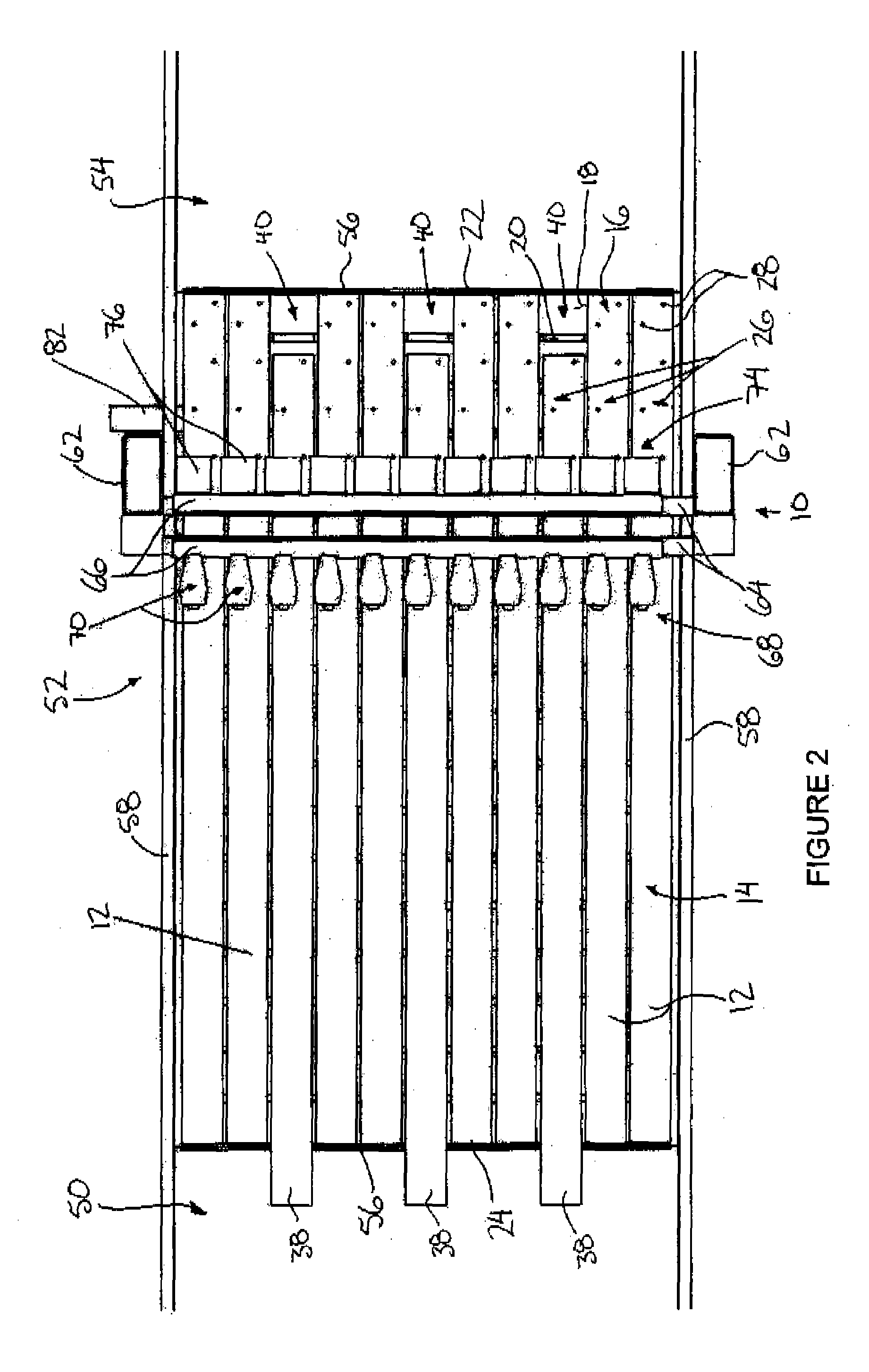 Wood mat and apparatus and method for assembling same