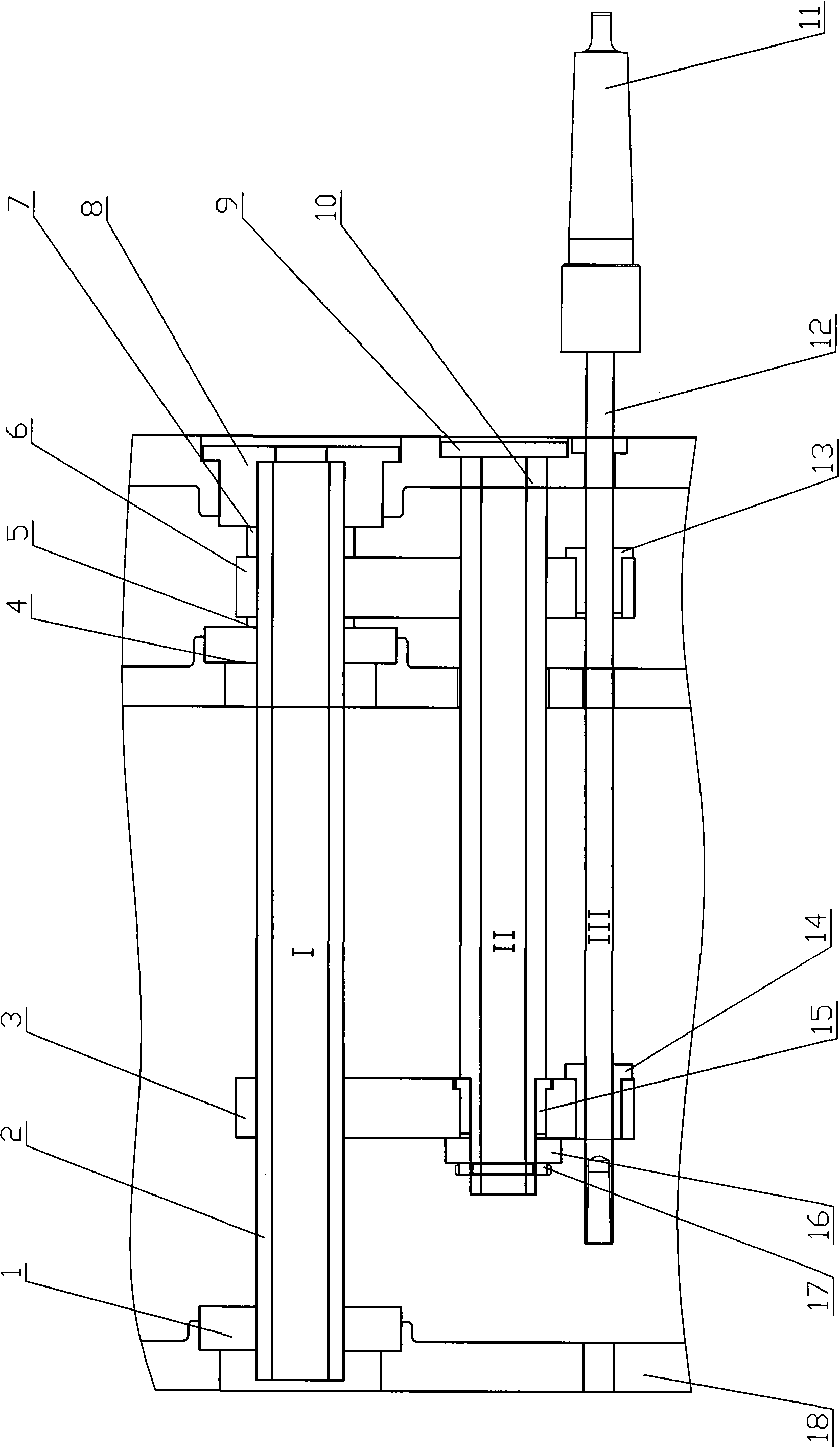 Deep hole processing tool structure