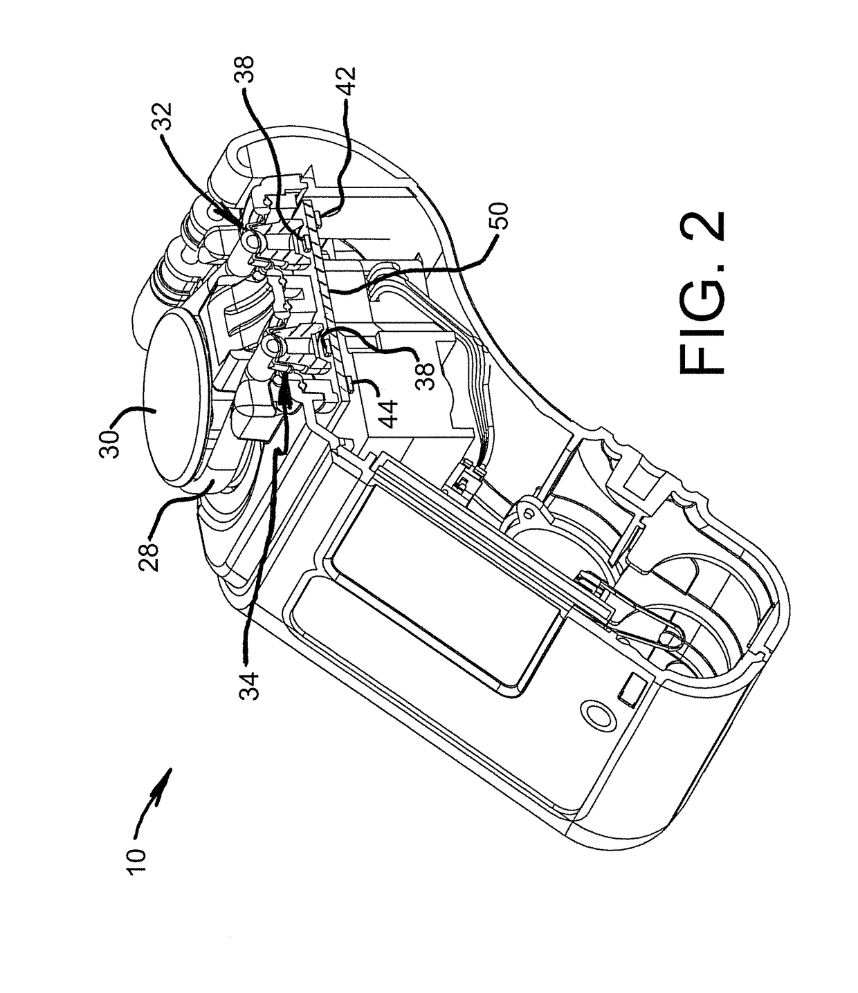 Magnetic pressure sensing system for an infusion pump