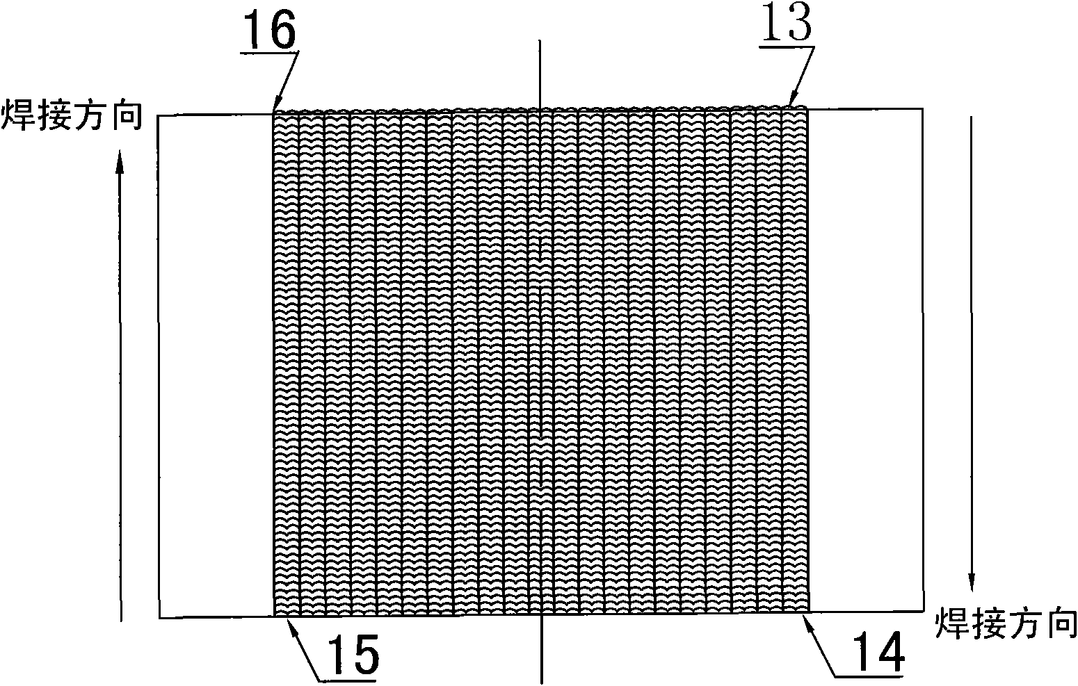 Method for manufacturing test piece of hgdrogen induced cracking (HIC) and sulfide stress cracking (SSC) of welding material melting laid metal