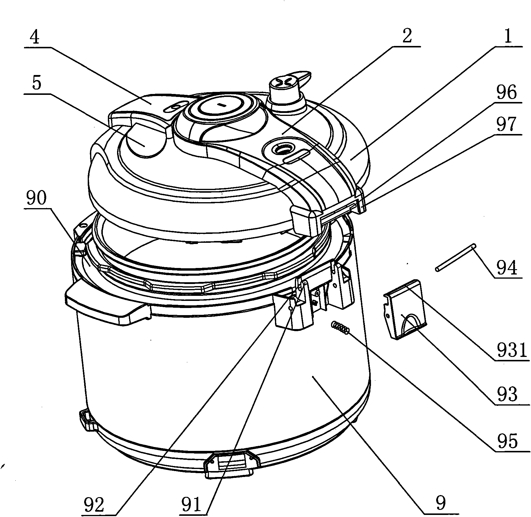 Cooker cover structure of electric pressure cooker