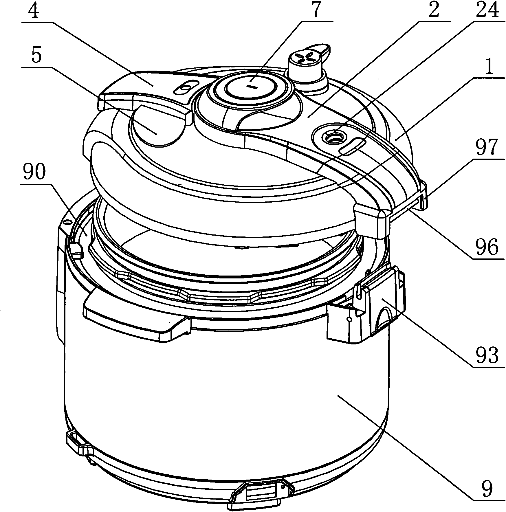 Cooker cover structure of electric pressure cooker