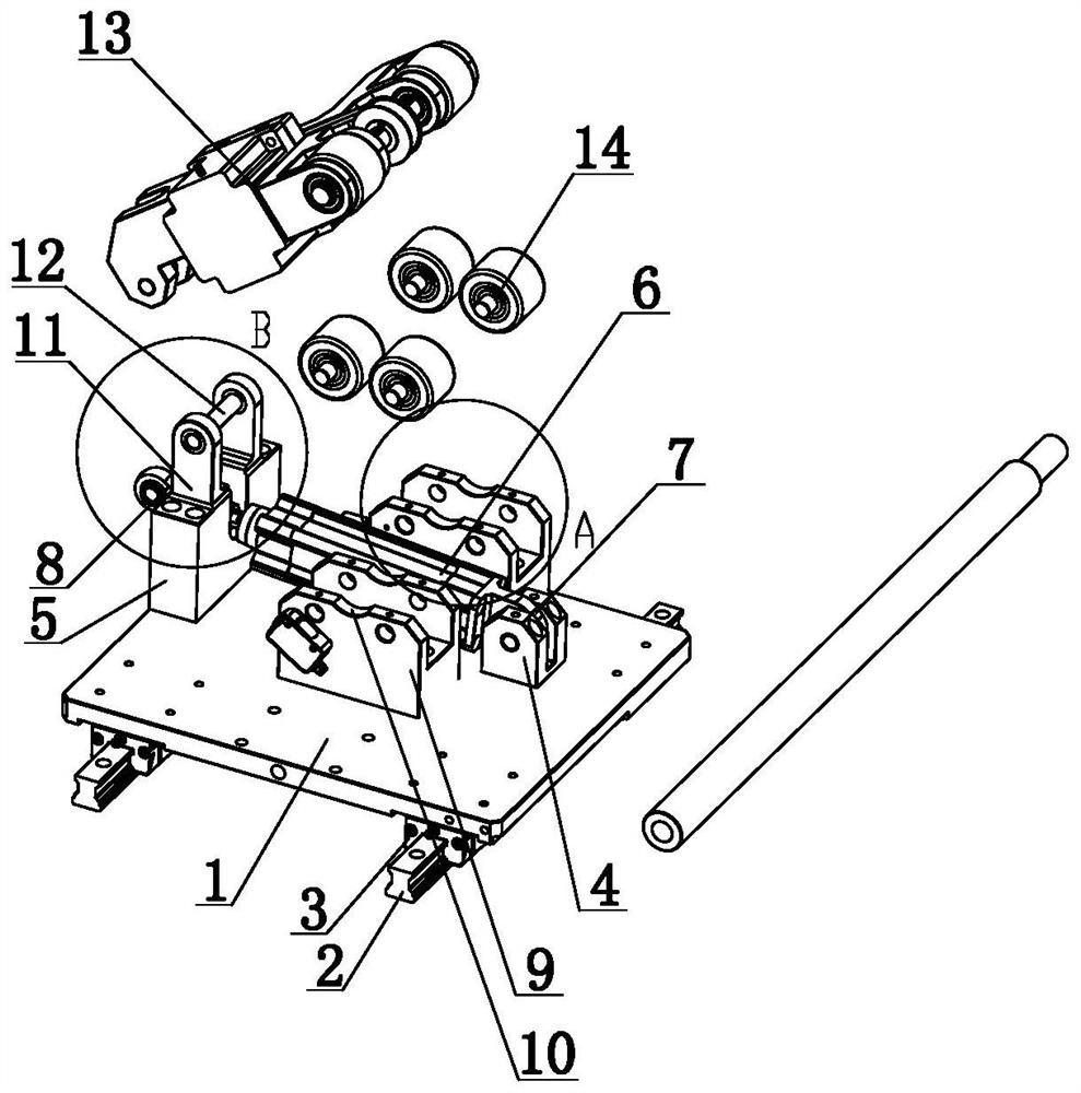 A device for removing dirt from the neck of an ink roller