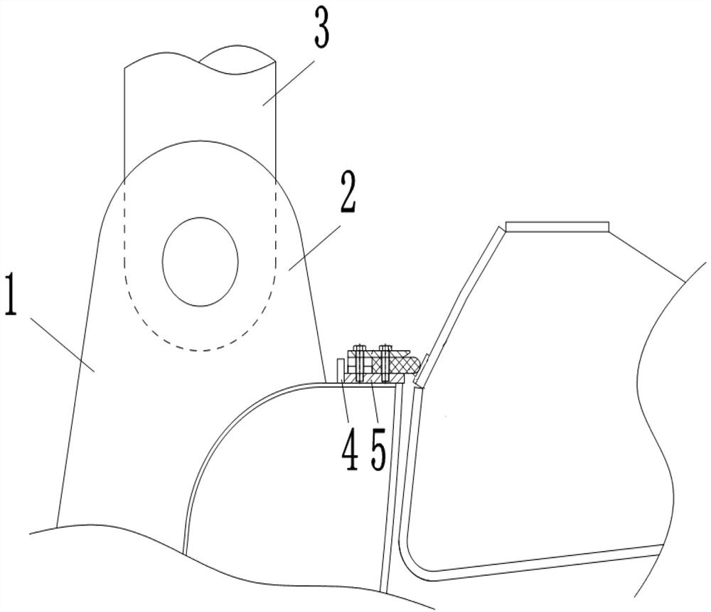 Ship lock reverse arc-shaped valve top water stop installation structure and transformation construction technology