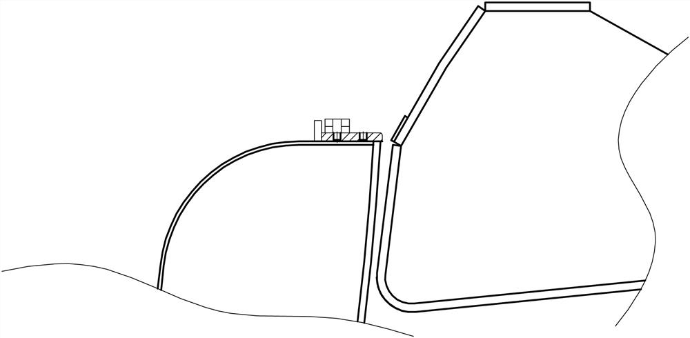 Ship lock reverse arc-shaped valve top water stop installation structure and transformation construction technology