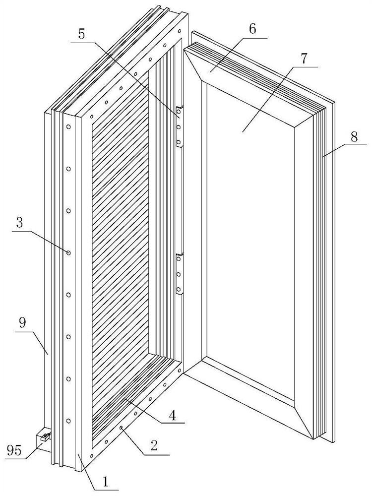 Wind-resistant system door and window with good air-tight seal