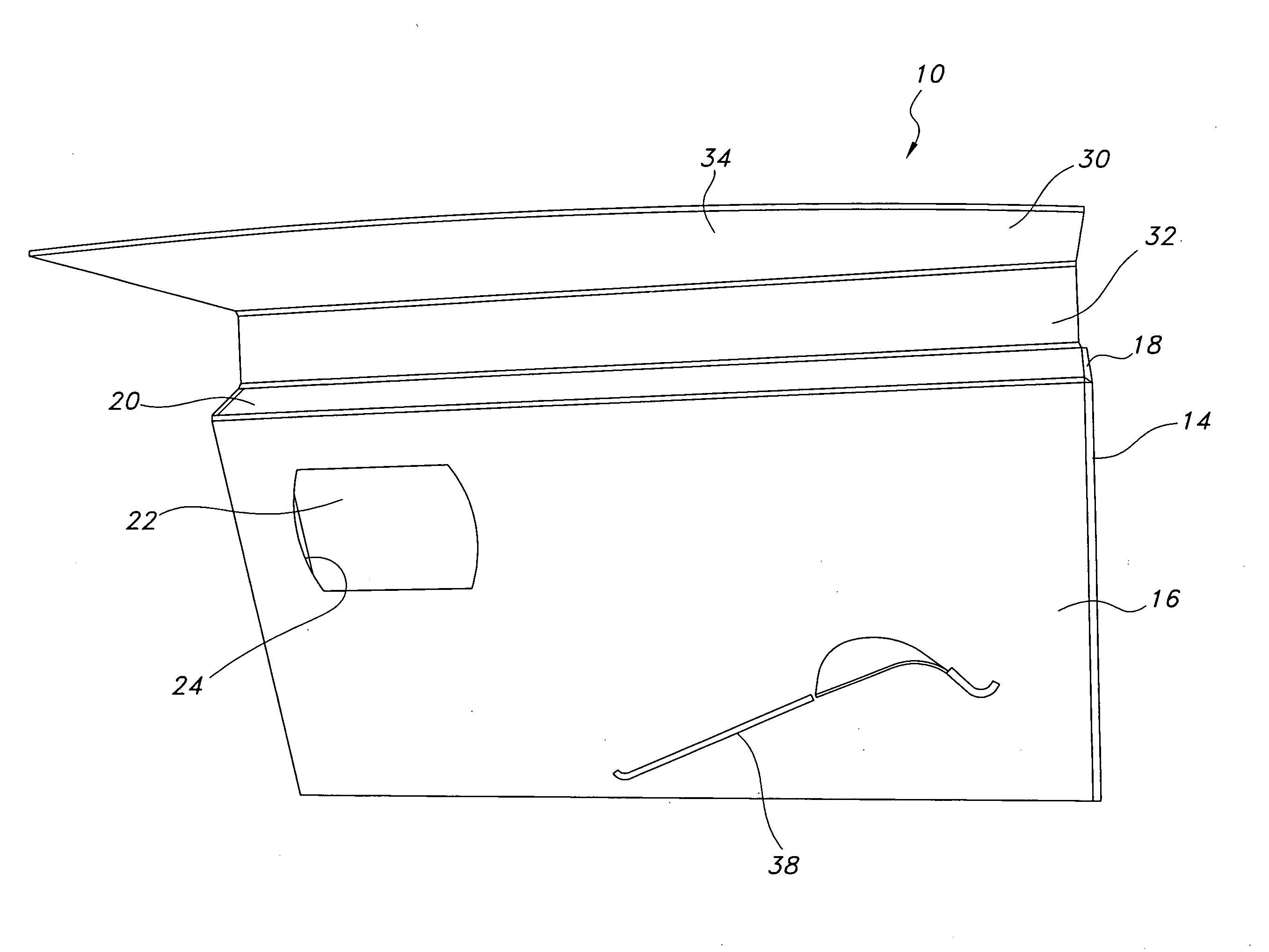 Package having a dispensing opening and fold over flap