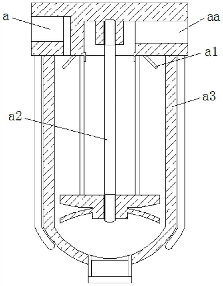 An air filter in a pneumatic triple